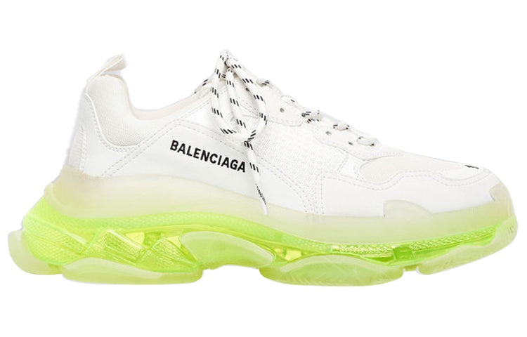 (WMNS) Balenciaga Triple S Sneaker 'Clear Sole - White Fluo Yellow' 544351W2FR19073 - 2