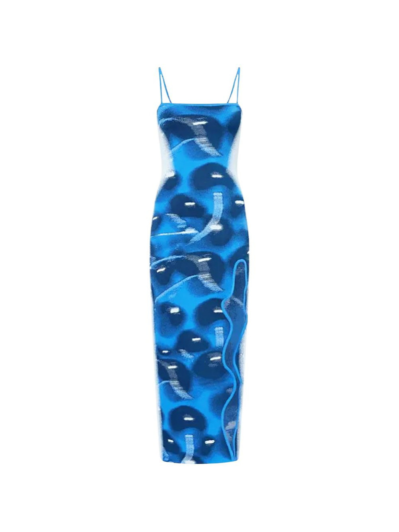 spaghetti-strap split midi dress 1