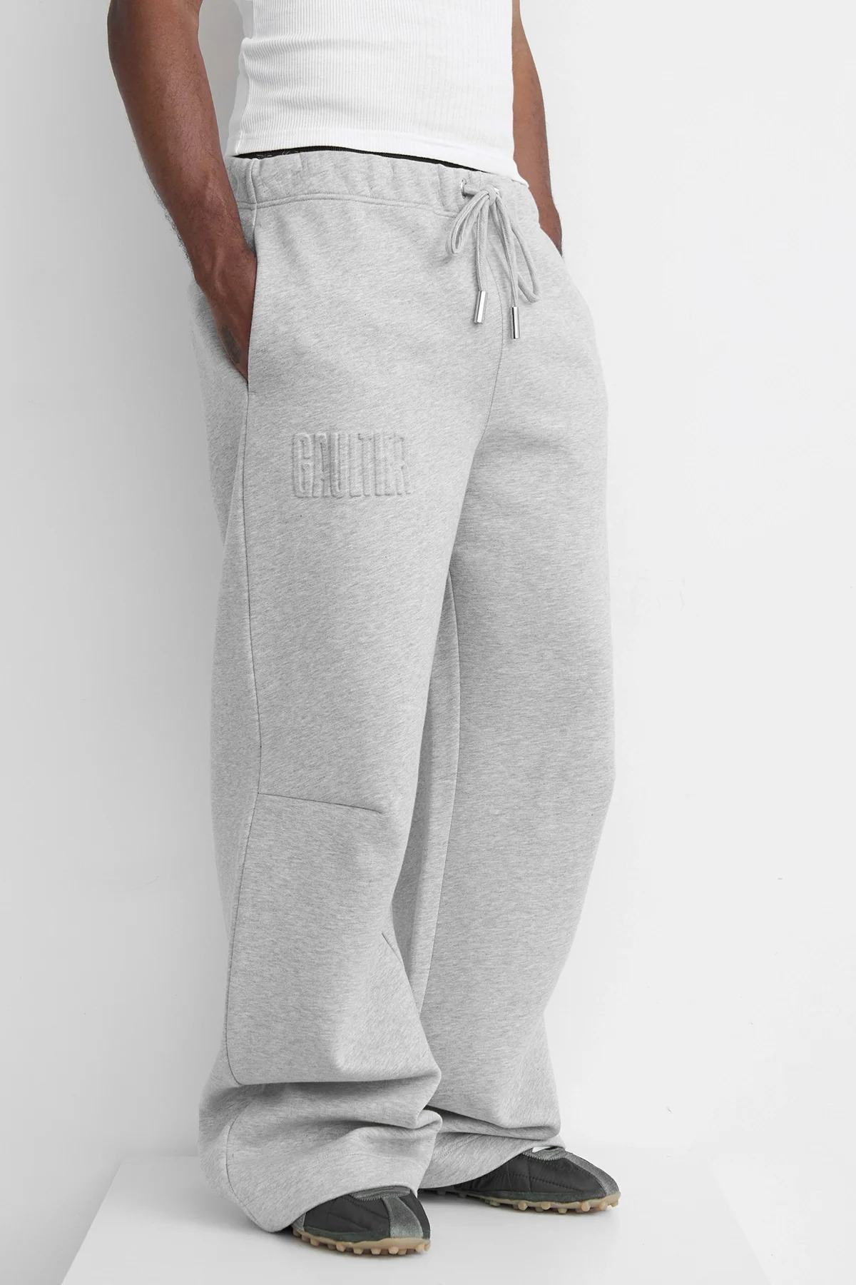 Jean Paul Gaultier Logo Embossed Jogger Pant Heather Grey - 5