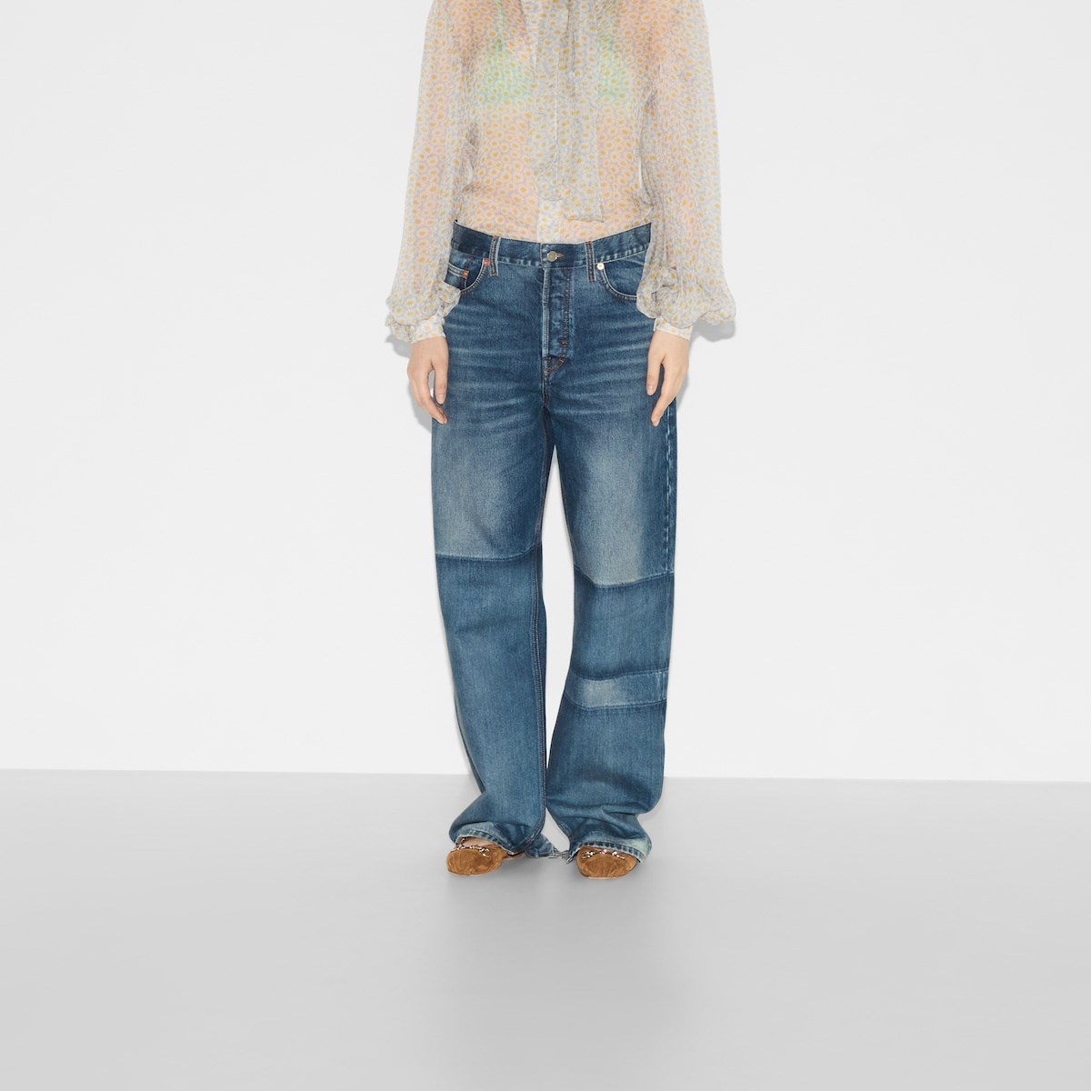 Two-toned denim pant - 3