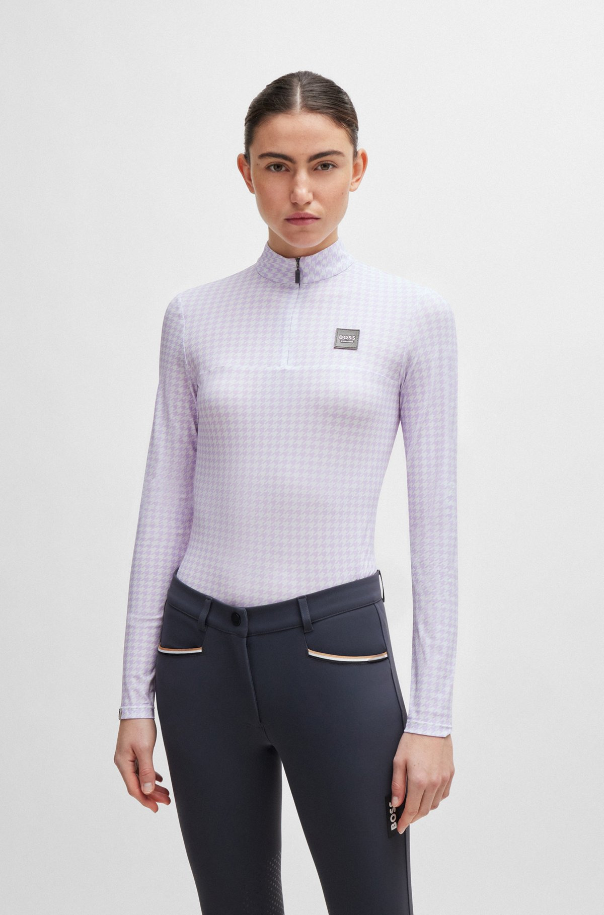 EQUESTRIAN ZIP-NECK TRAINING TOP IN BREATHABLE STRETCH FABRIC - 3