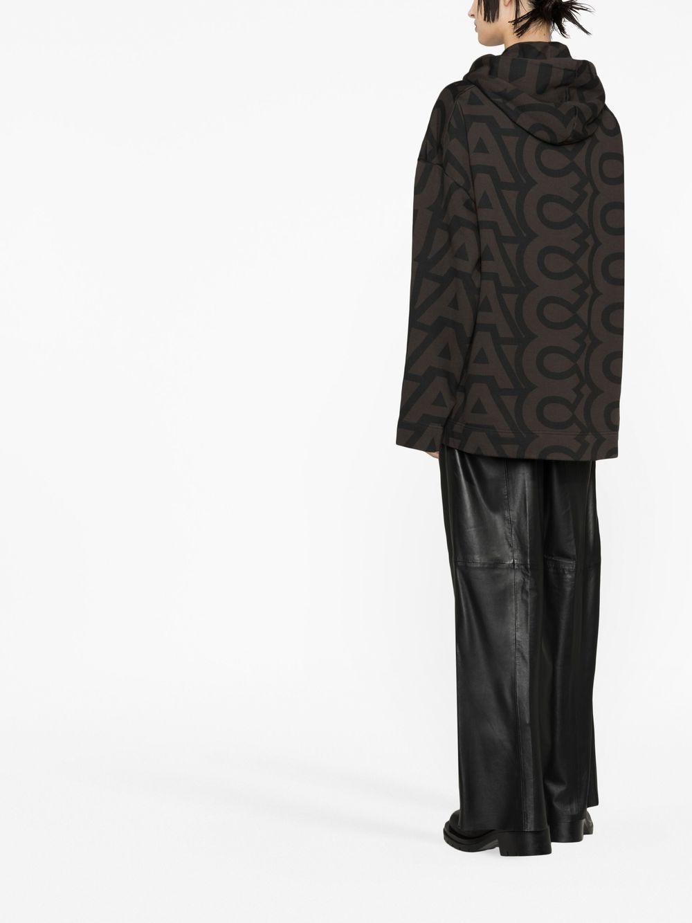 Monogram Oversized drawstring hoodie - 3