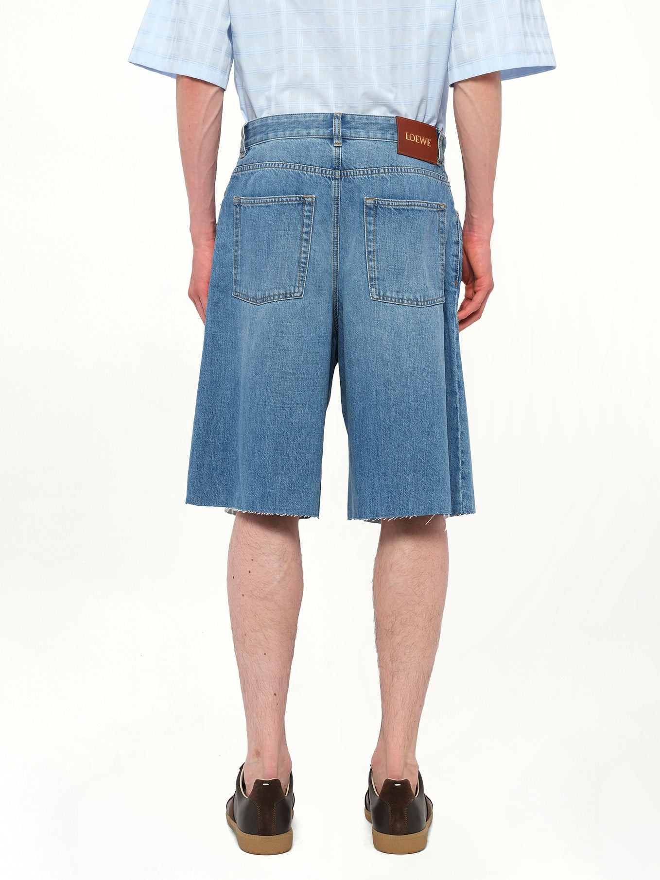 Anagram Shorts in Washed Denim - 5