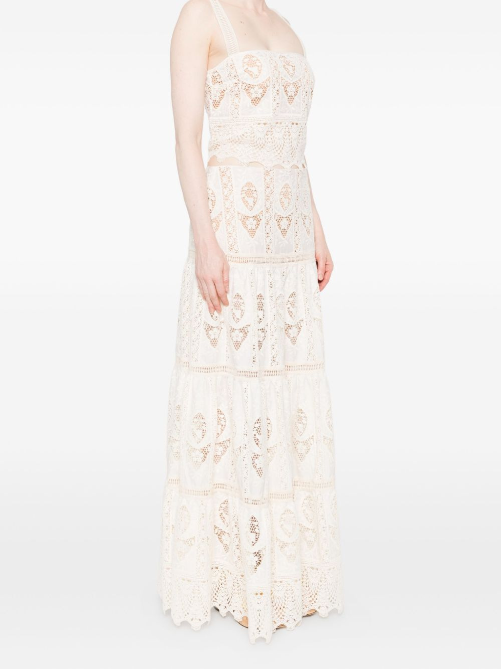 lace tiered maxi skirt - 3