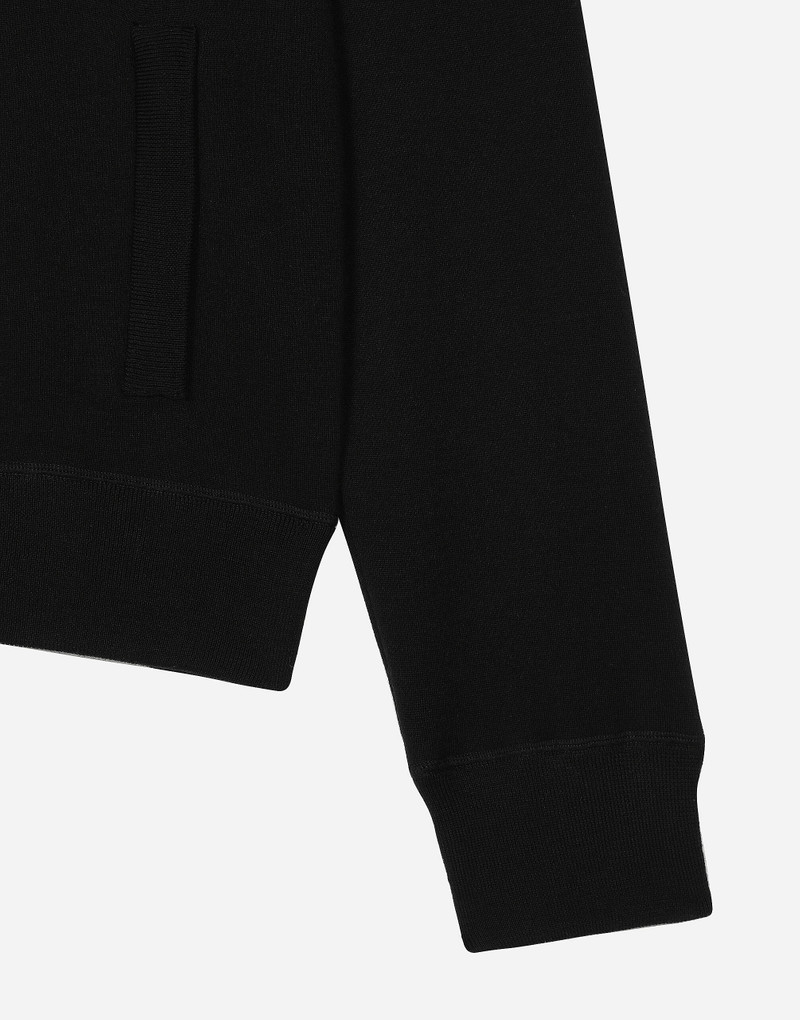 Cashmere and silk zip-up sweatshirt with DG patch 6