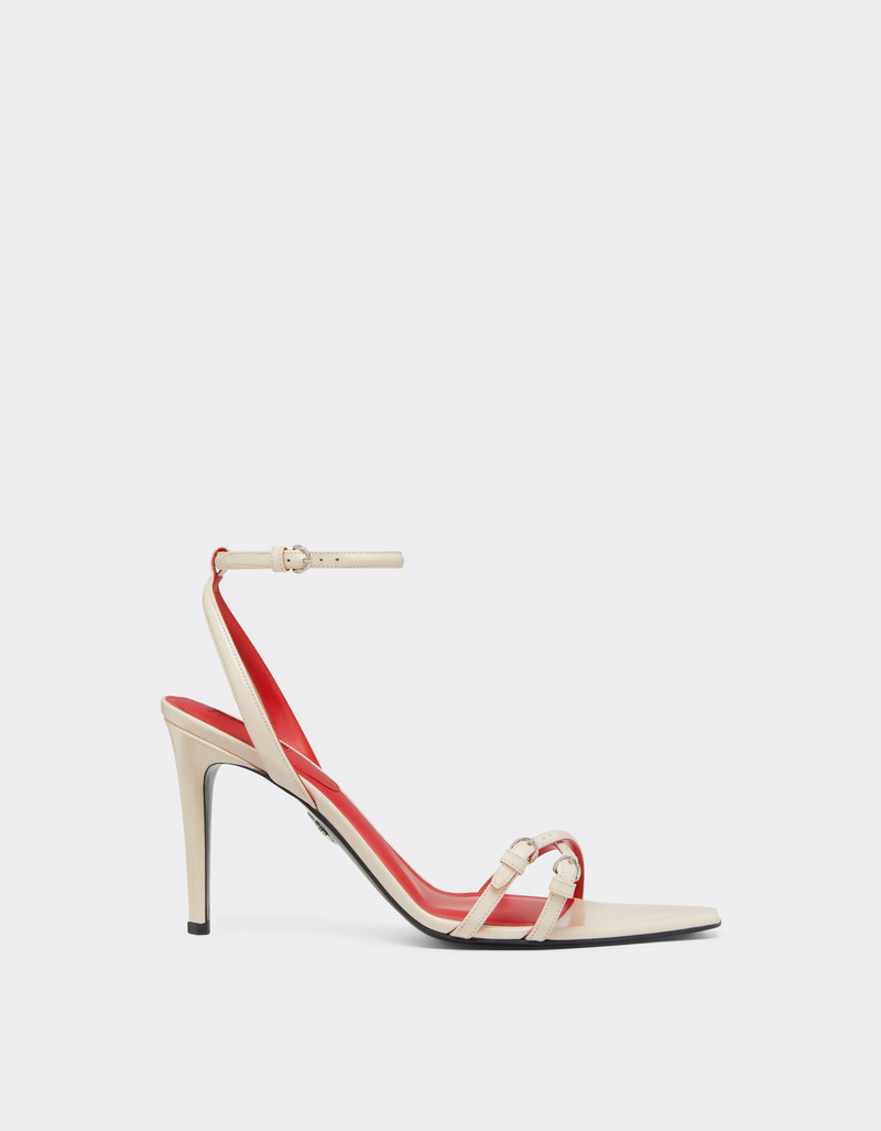 Glossy leather sandals 1