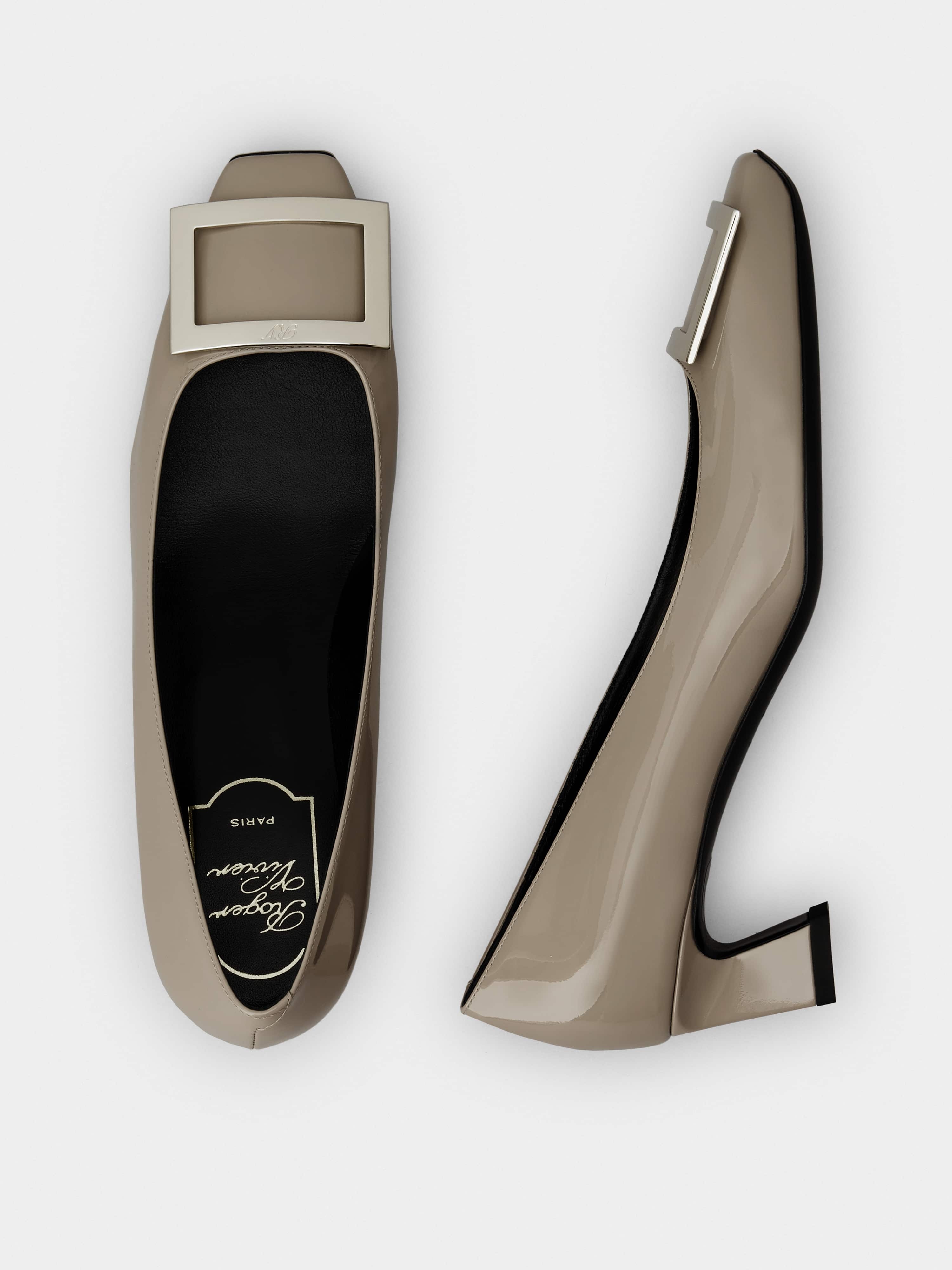 Trompette Metal Buckle Pumps in Patent Leather - 7