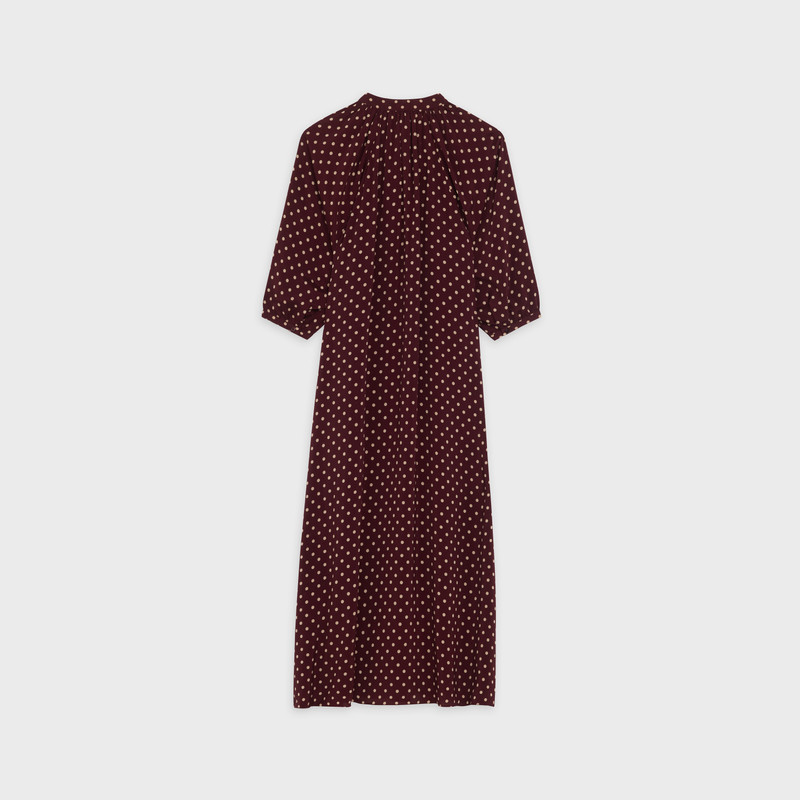 CELINE MIDI DRESS WITH FOLKSY POLKA-DOT-PRINT VISCOSE outlook