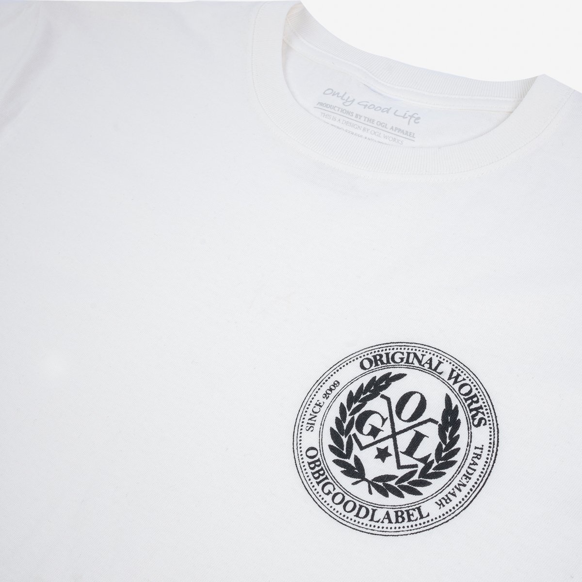 OGL-TEE-LOT20-LOGO-LS-CRM OGL 6.2oz Ringspun Long Sleeve T-shirt - Silkscreen Printed 'OGL Logo' - C - 7