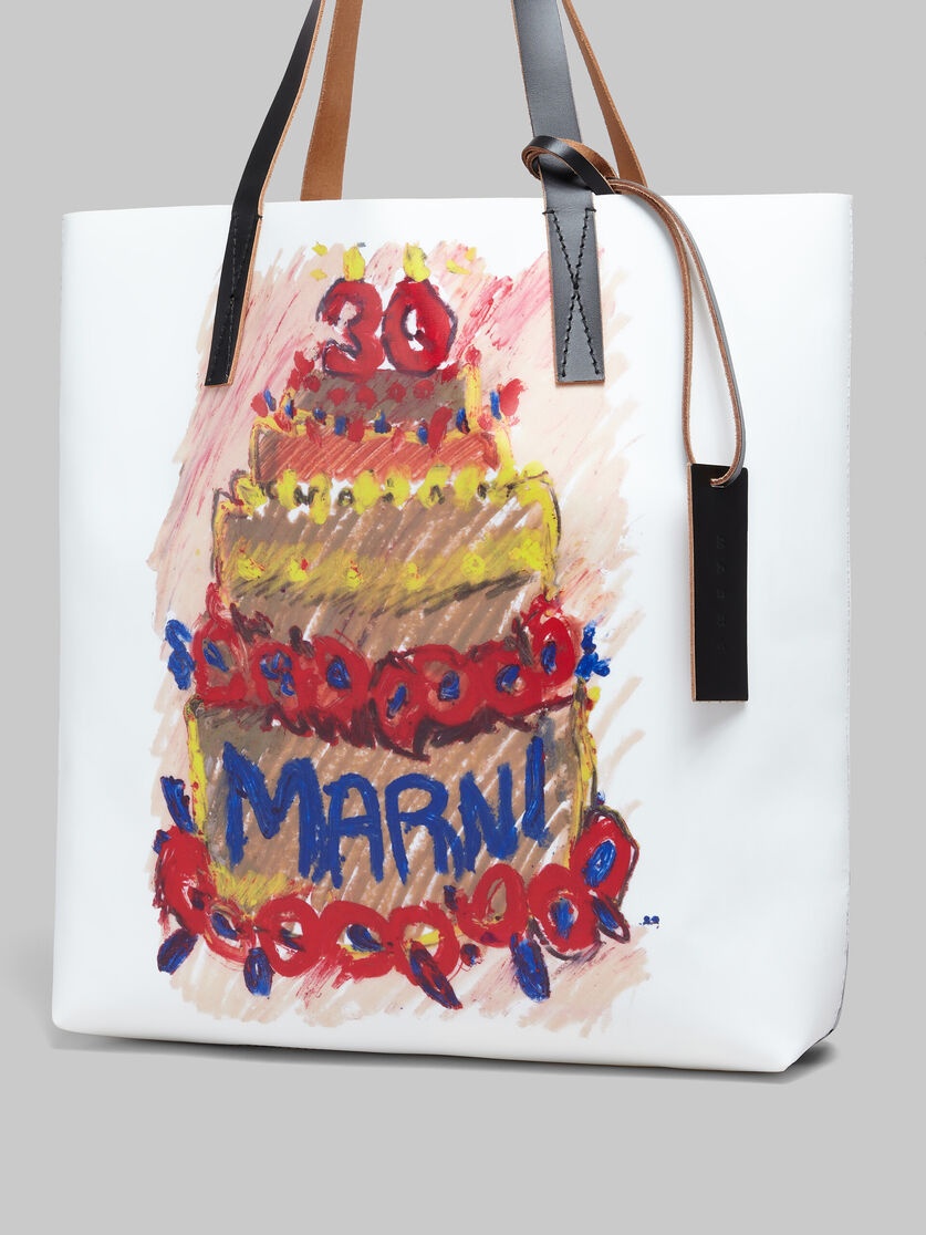 TWO TONE TRIBECA TOTE WITH MARNI 30TH ANNIVERSARY PRINT - 5