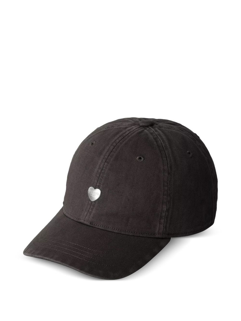 heart-appliqué baseball cap 1