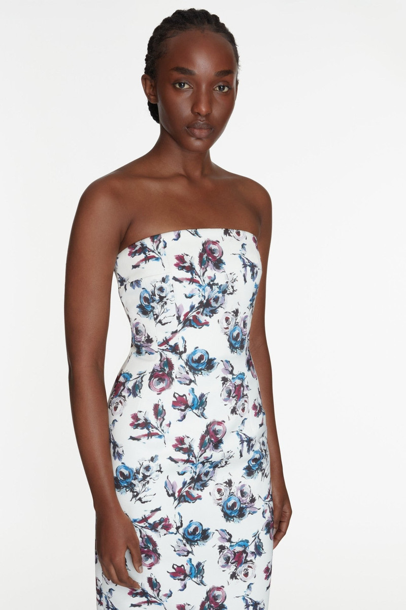 Laelia Dress In Purple & Blue Floral Print Genzianella 4