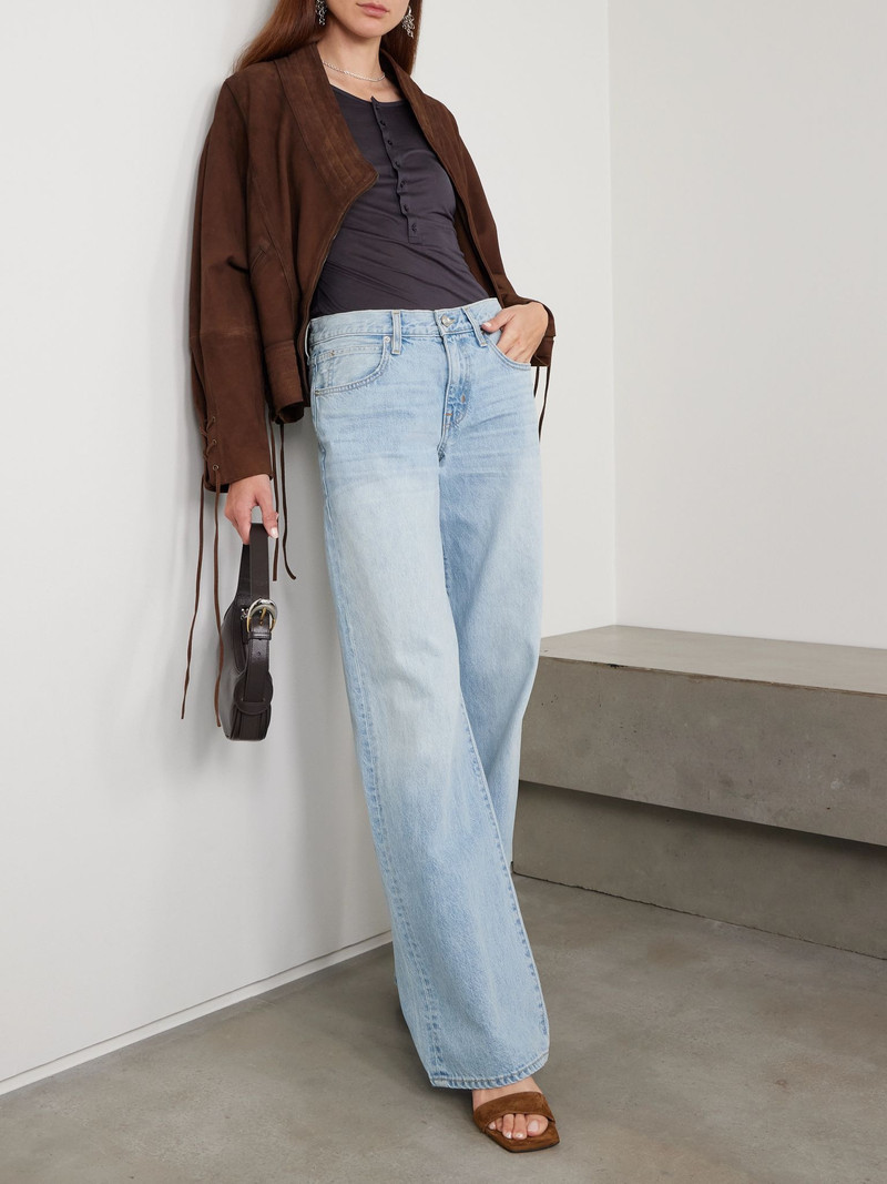 SLVRLAKE Mica low-rise wide-leg jeans Light denim outlook