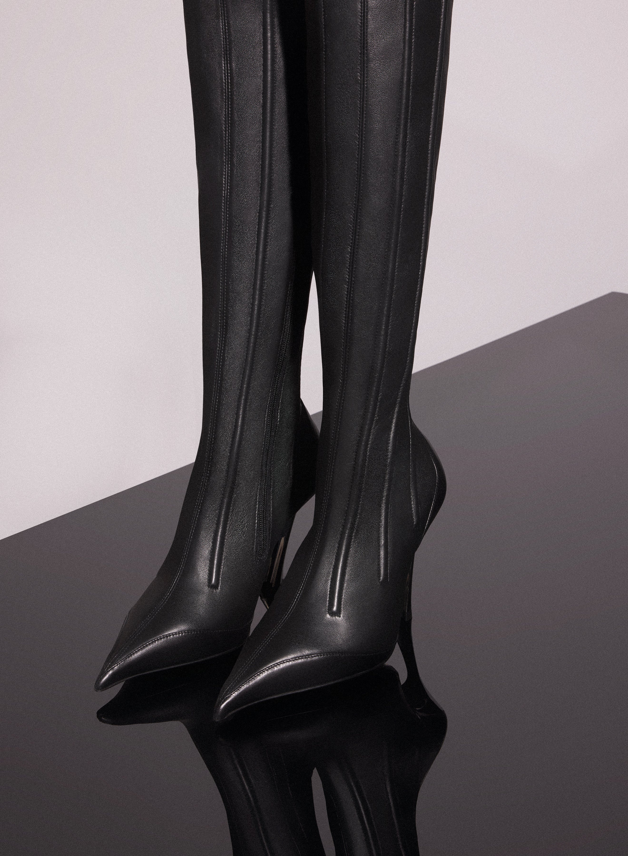 black boned leather fang 95 boots - 4