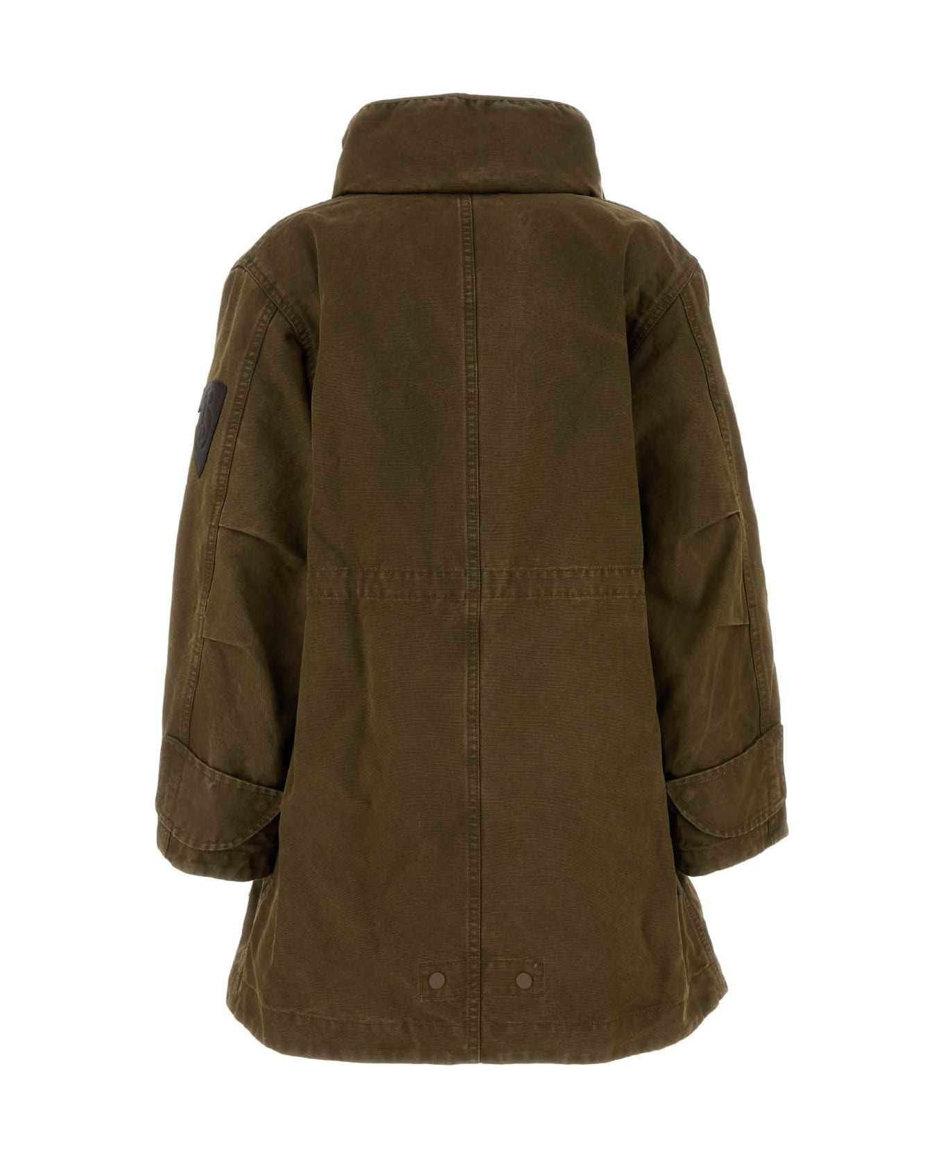 Army Green Gabardine Reversible Jacket - 2