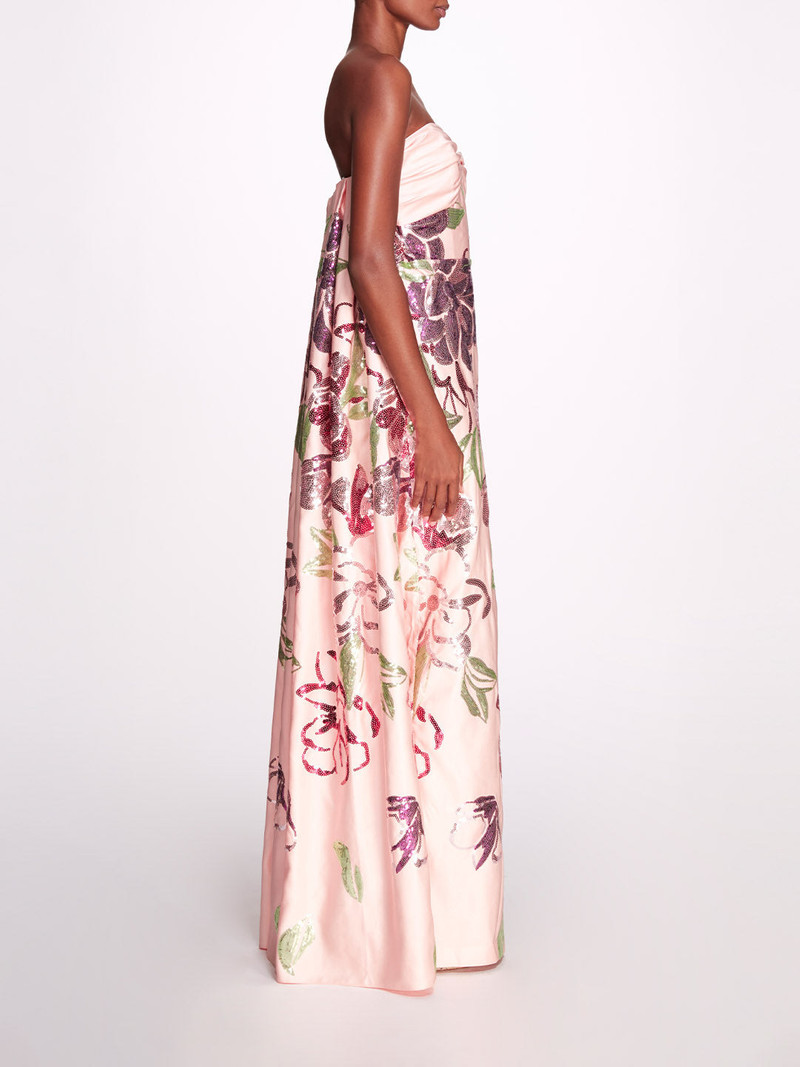 Marchesa DUCHESS DEGRADE GOWN outlook