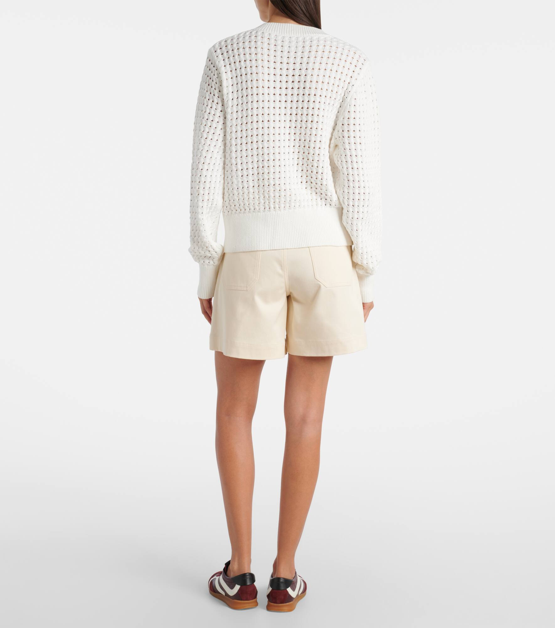 Bettina open-knit cotton-blend cardigan - 3