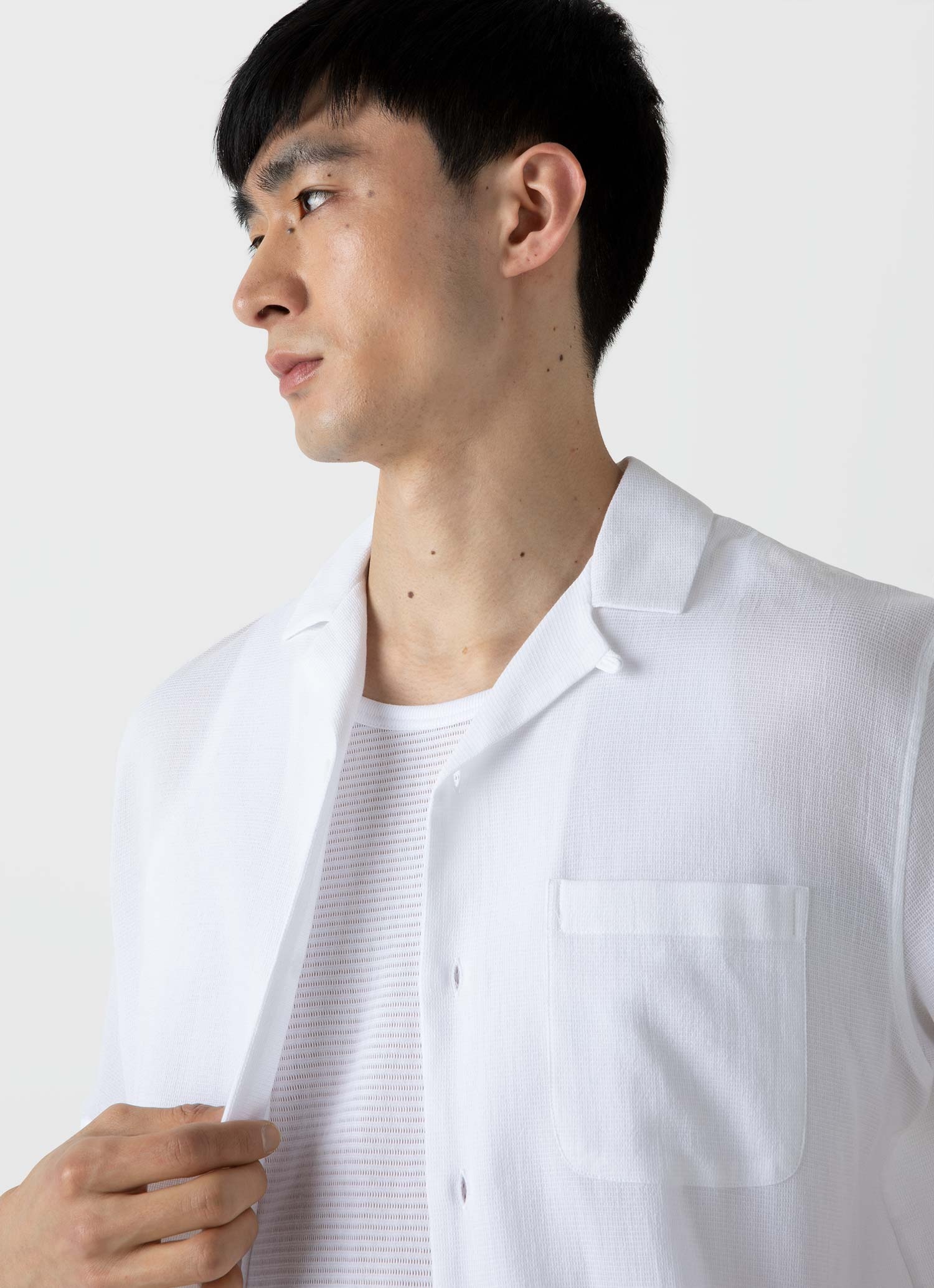 Waffle Camp Collar Shirt - 5