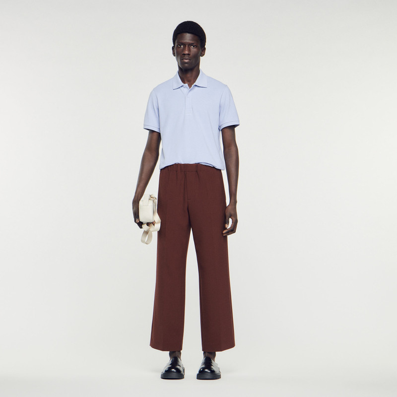 Sandro Rubber logo polo shirt outlook