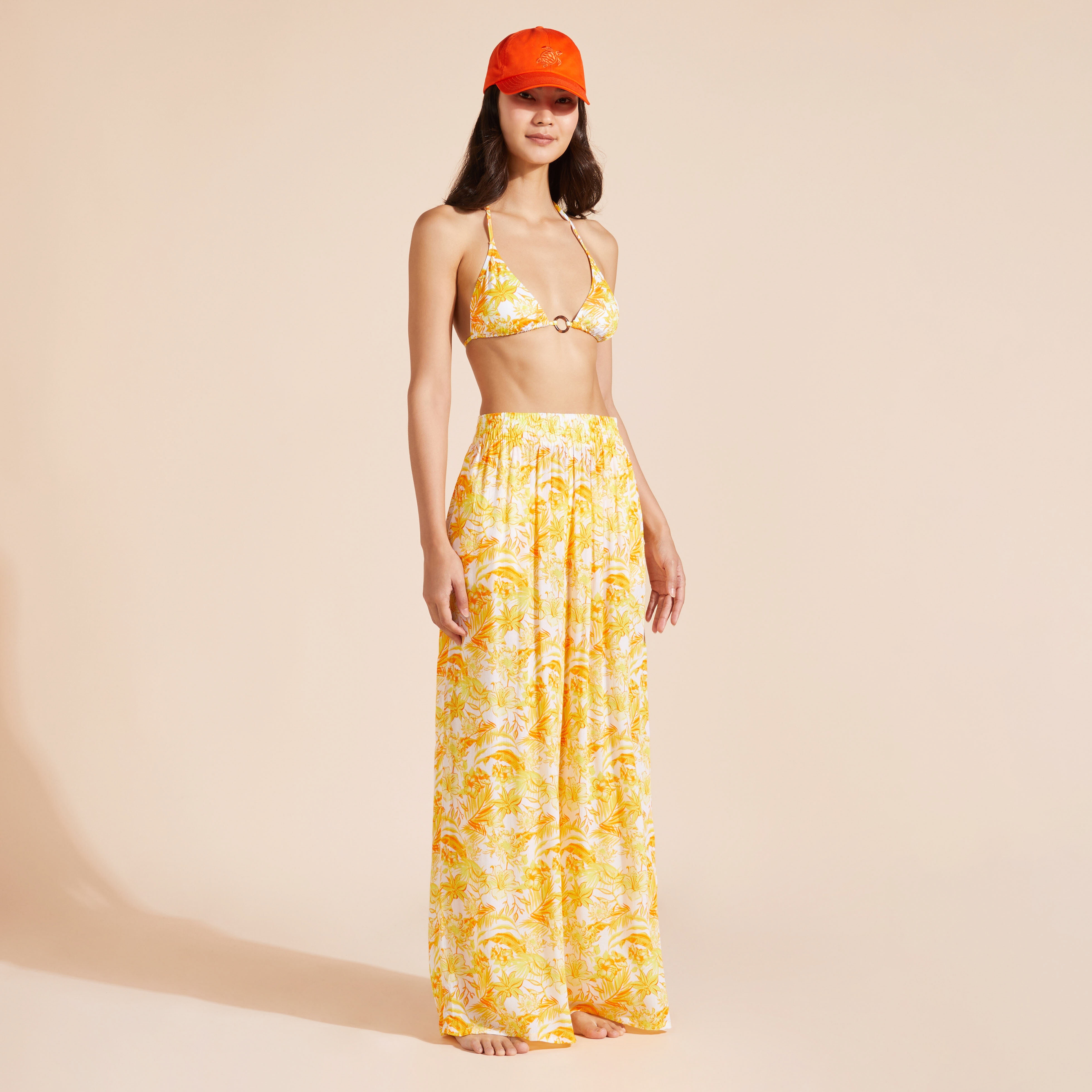 Women Triangle Bikini Top Tahiti Flowers - 4
