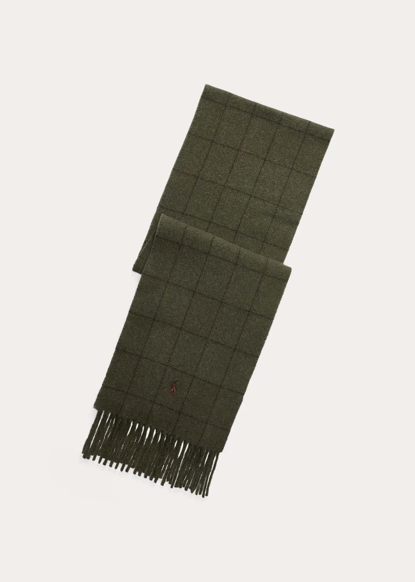 Reversible Windowpane Wool-Blend Scarf - 1