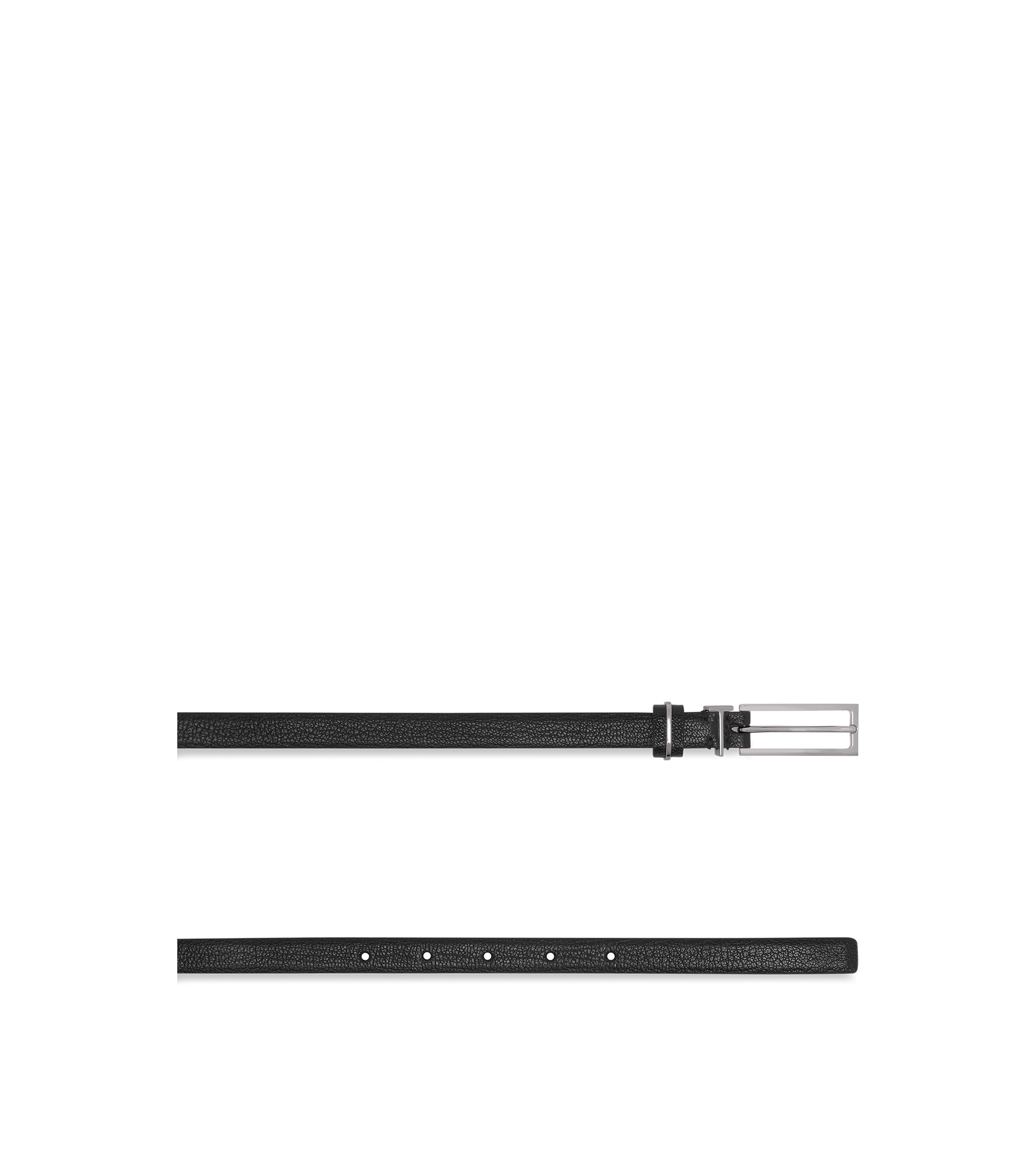 SUPPLE GRAIN LEATHER METAL T LOOP BELT - 2