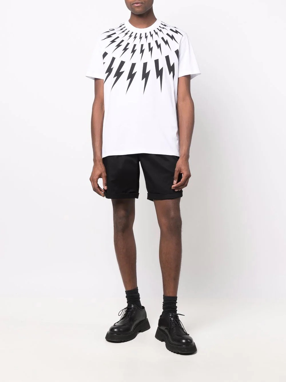 Thunderbolt-print cotton T-shirt - 2