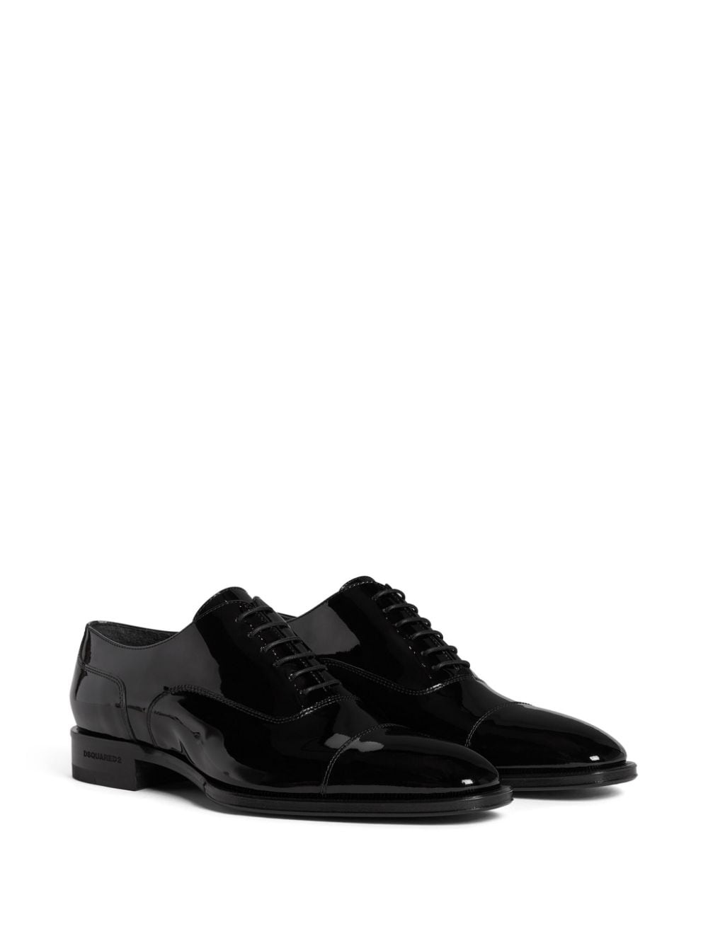 patent leather lace-up shoes - 2