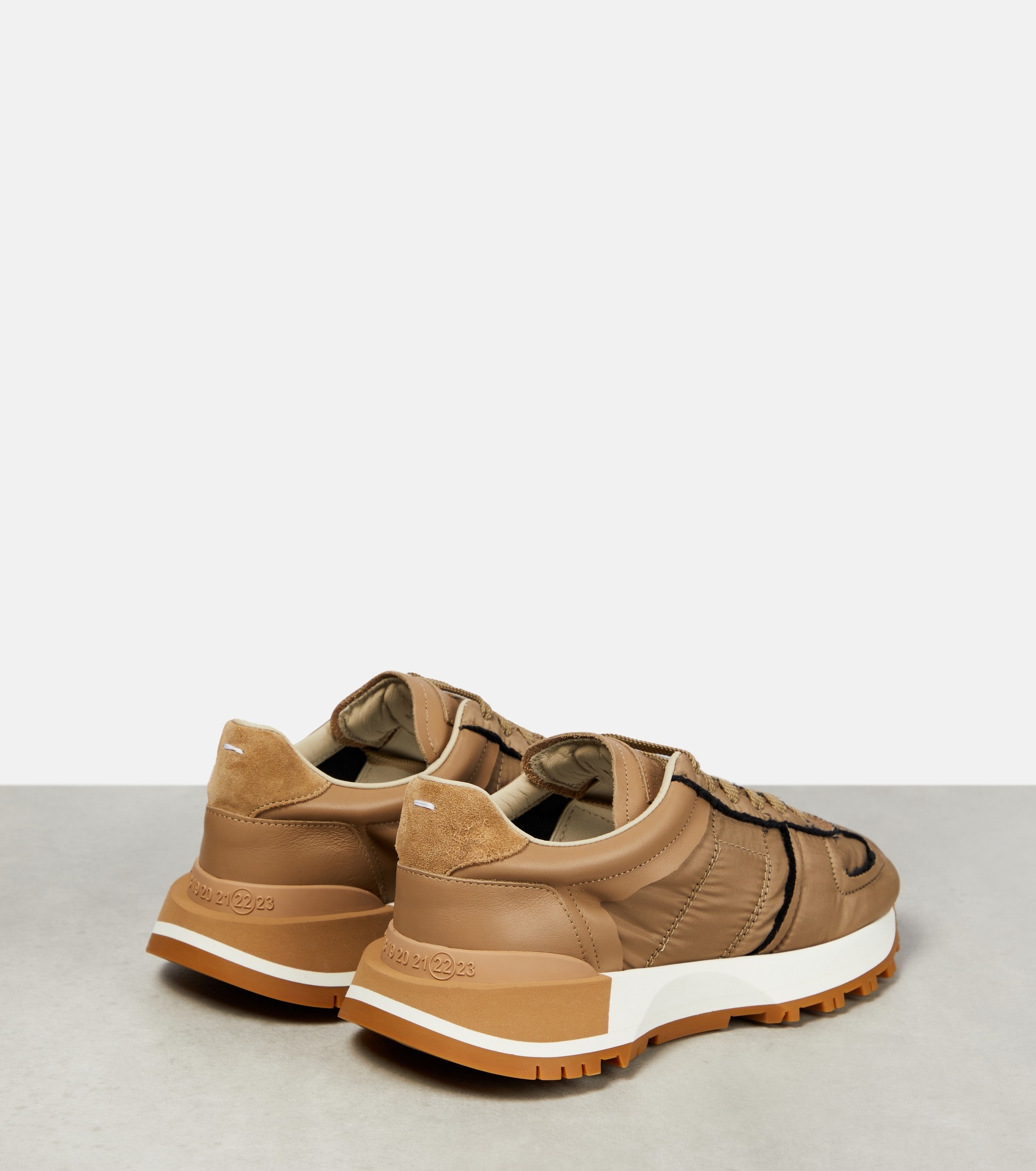 50-50 nylon and suede sneakers - 3