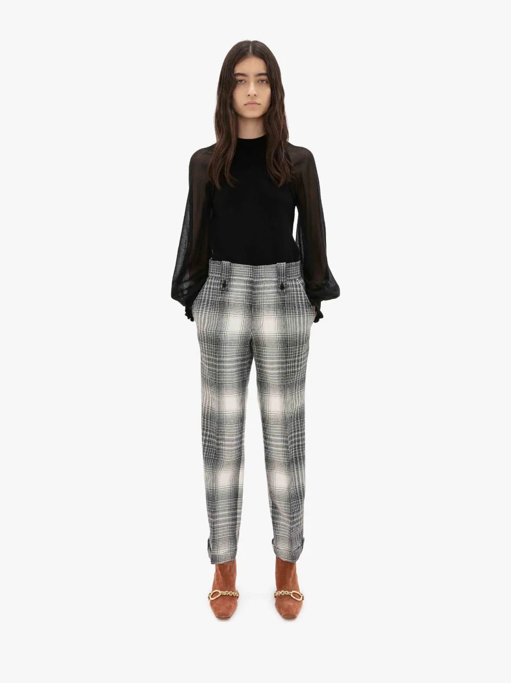 CROPPED SLIM LEG TROUSERS - 2