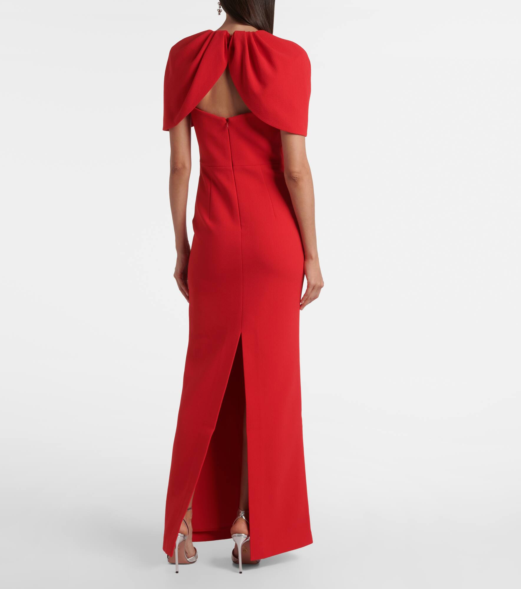 Cameron caped crêpe gown - 3