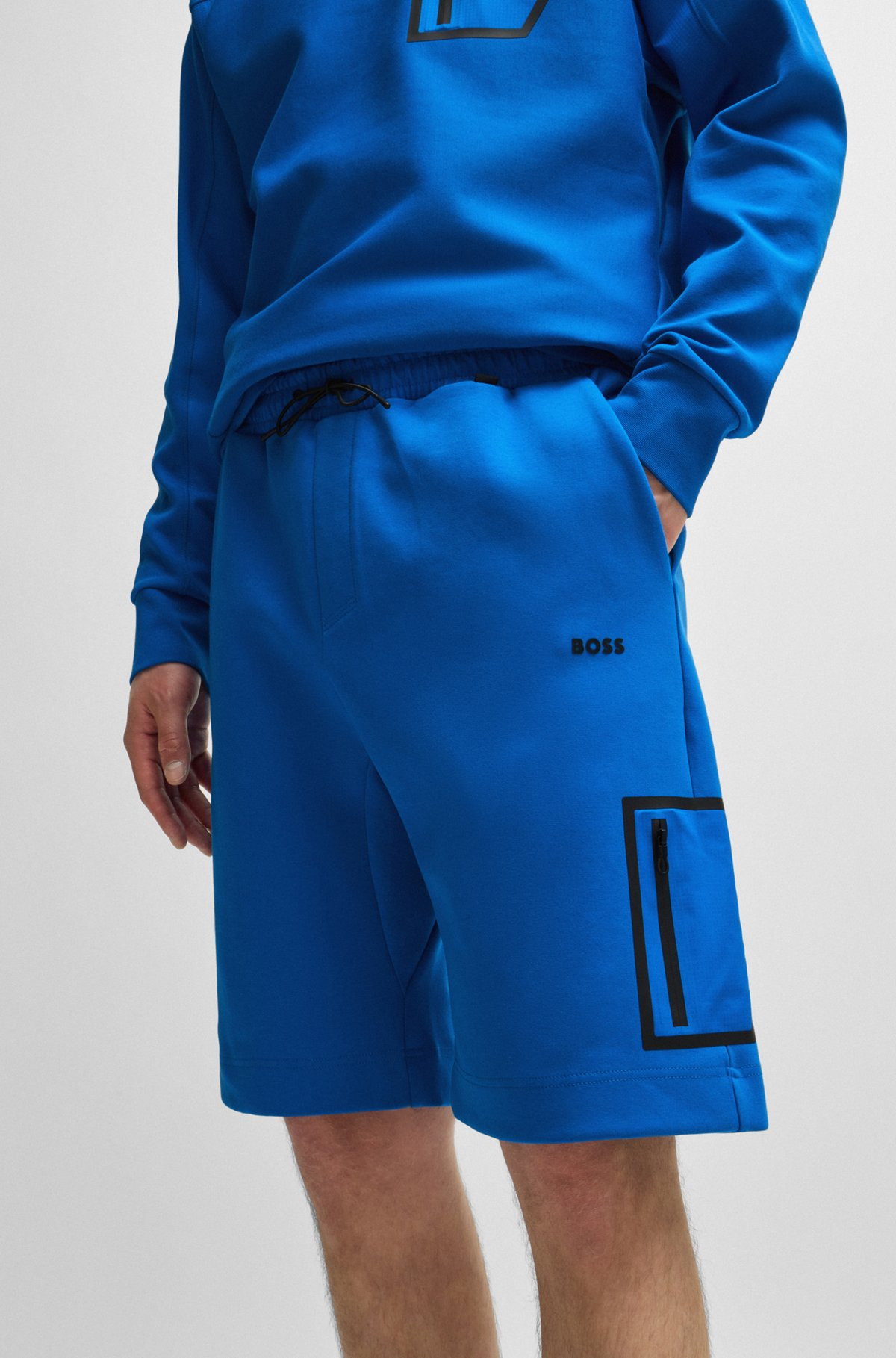 SHORTS WITH DECORATIVE REFLECTIVE LOGO - 3