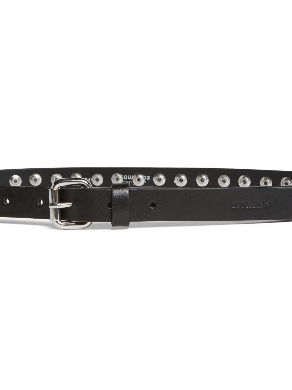 stud-embellished leather belt - 3