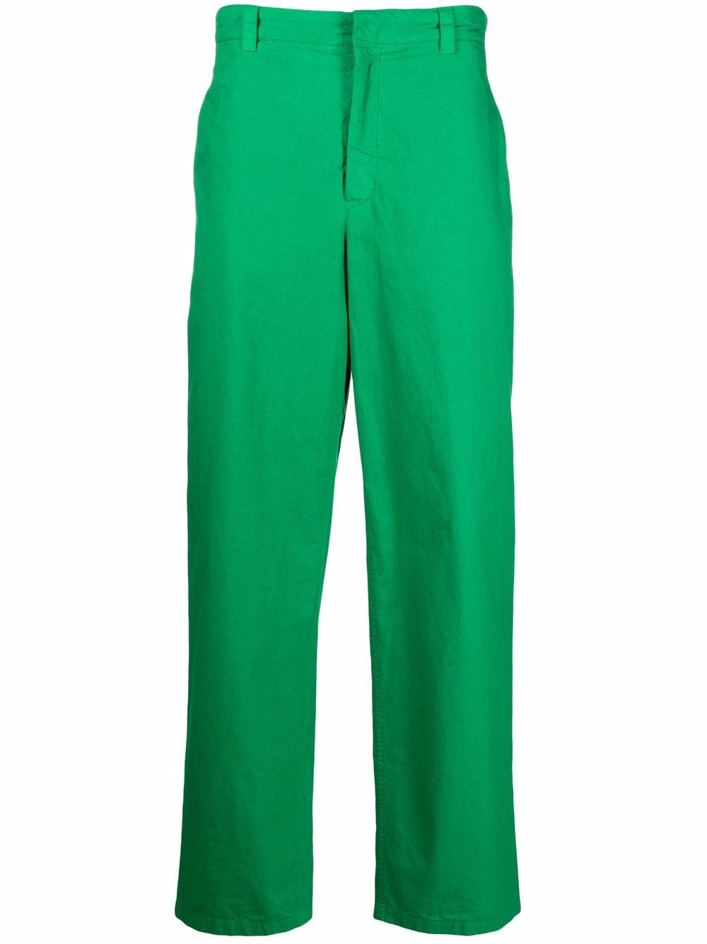 wide-leg cotton trousers - 1