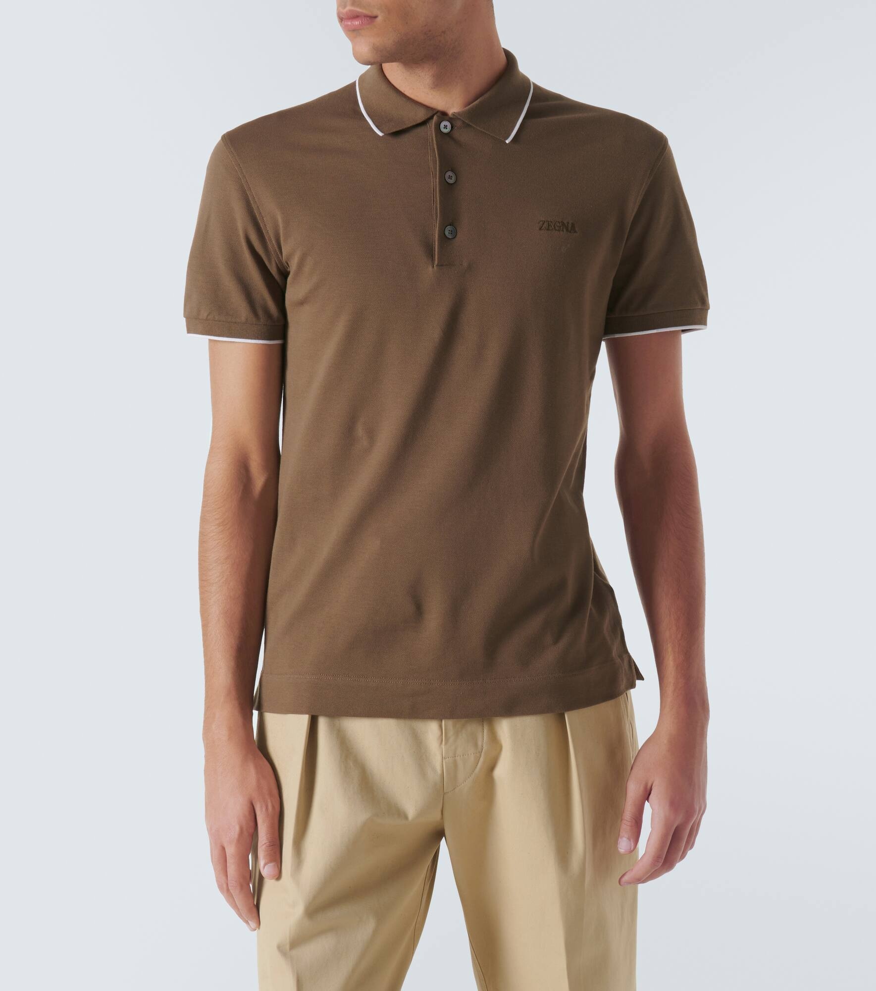 Cotton-blend polo shirt - 3