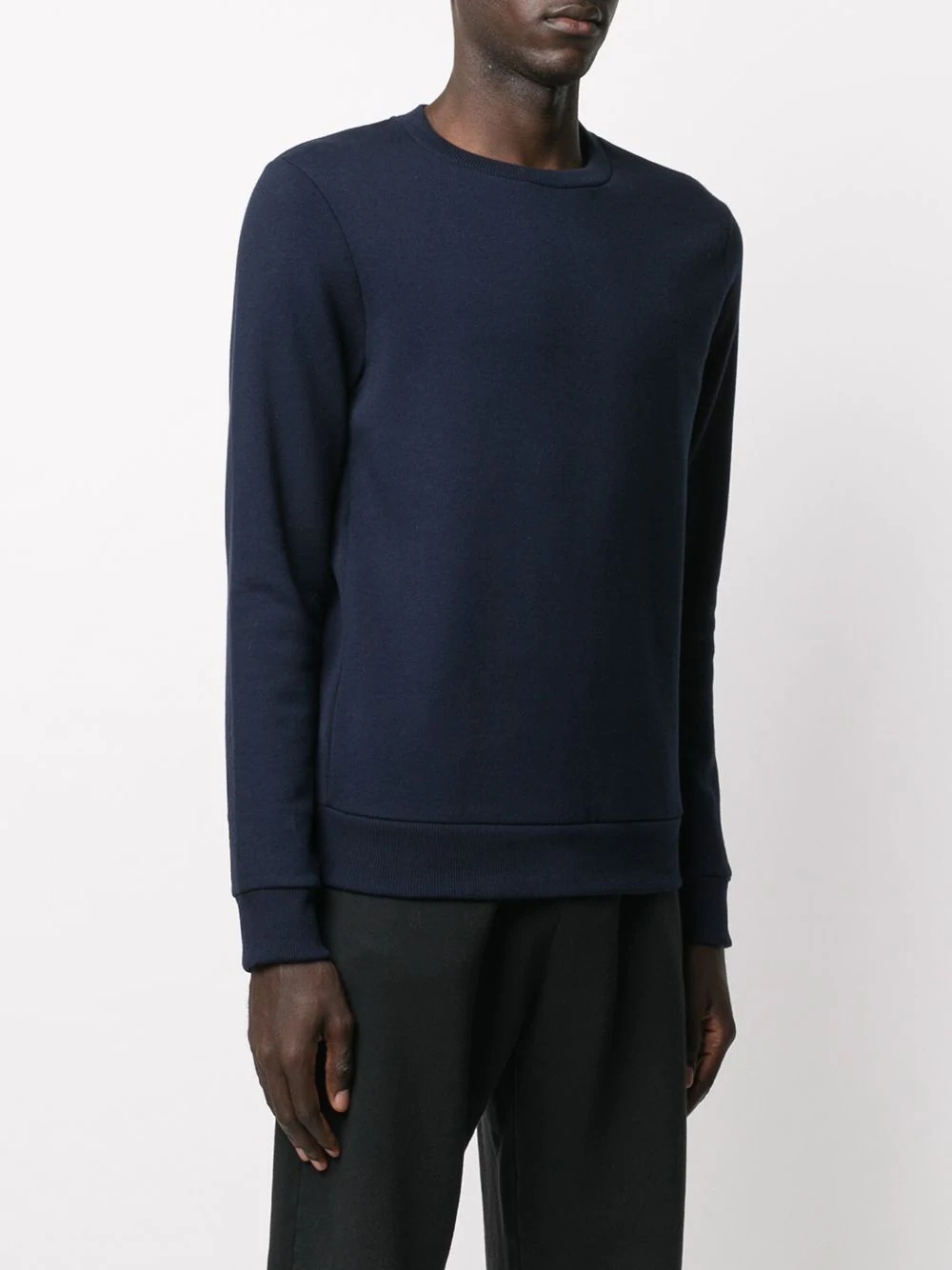 cashmere-accent crew neck sweatshirt - 3