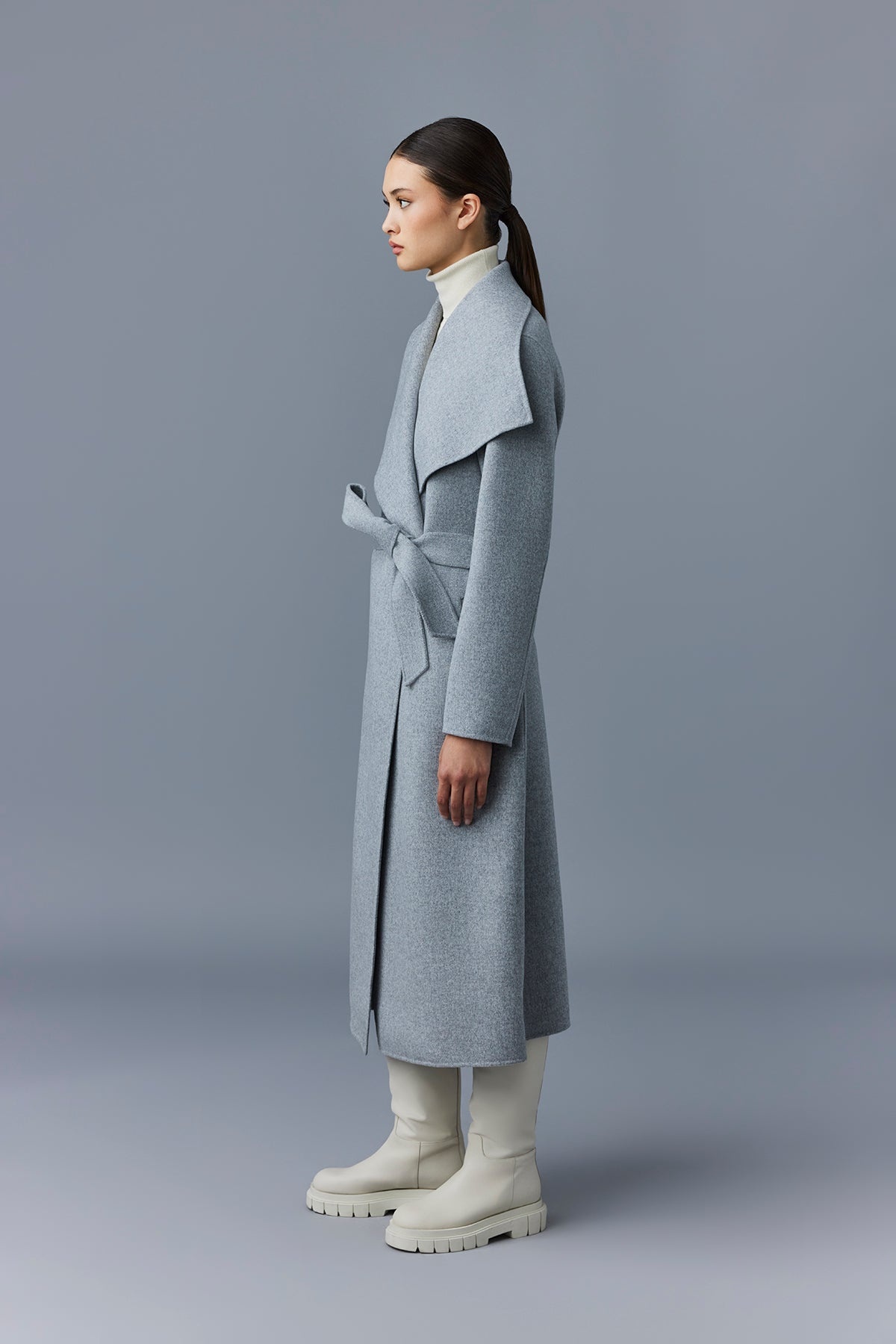 MAI-CN Double-face wool wrap coat - 4