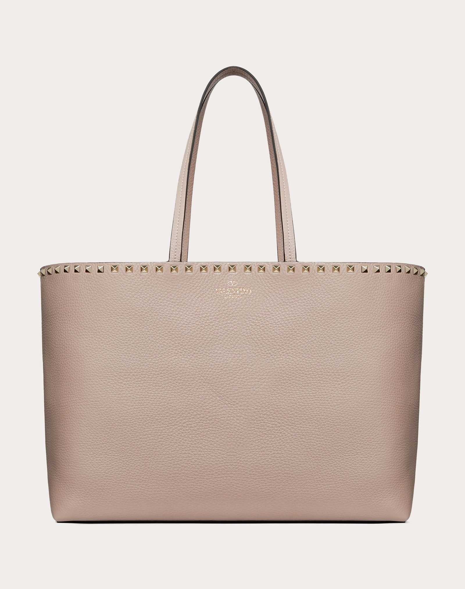 Rockstud Grainy Calfskin Tote Bag - 1