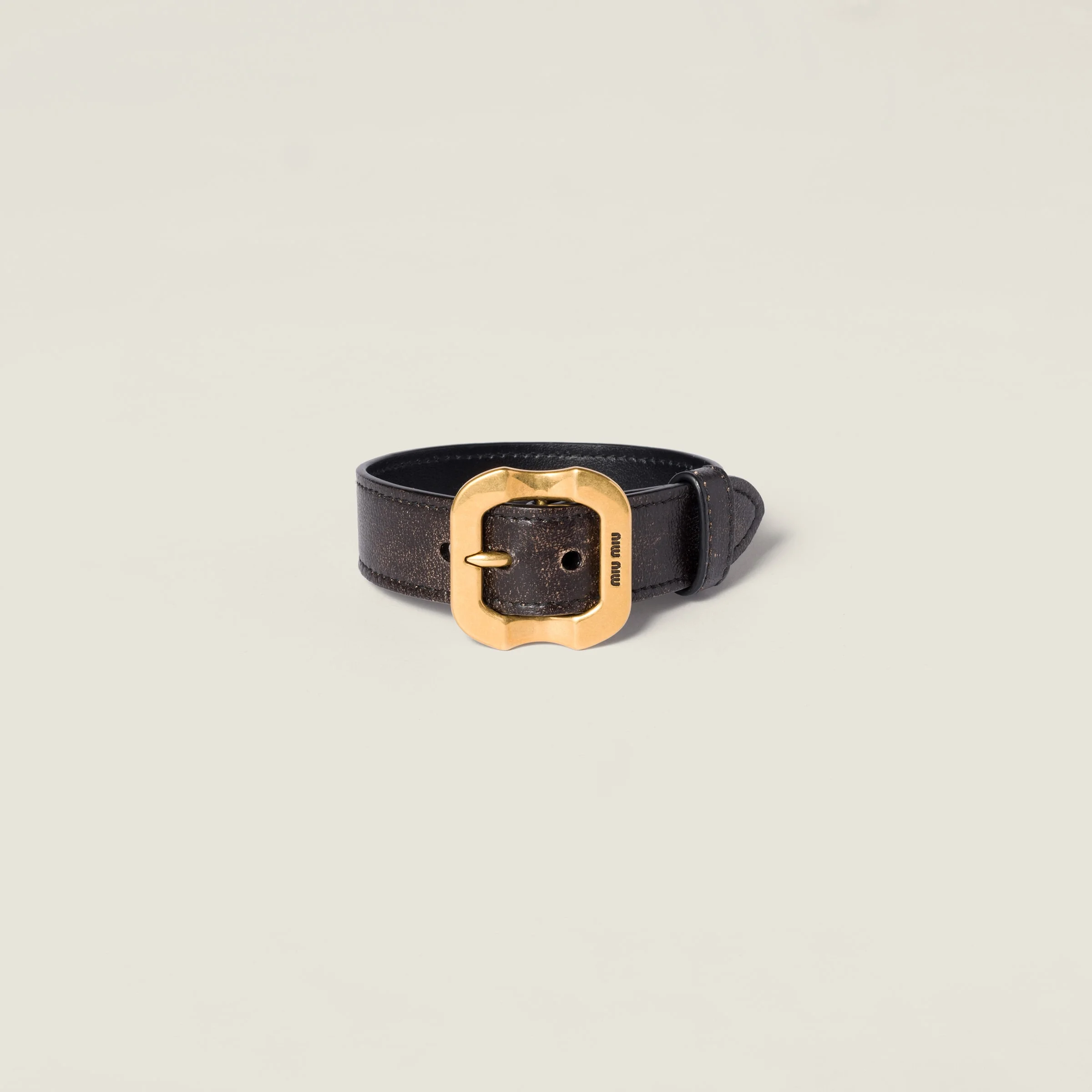 Nappa leather bracelet with buckle - 1