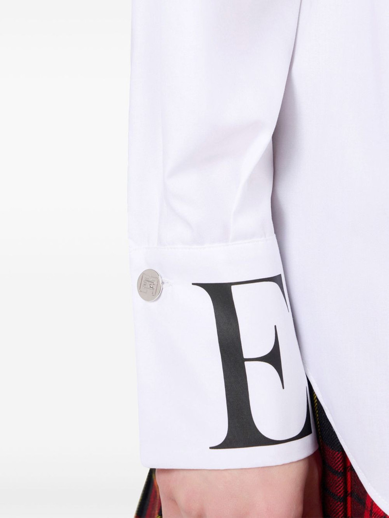 logo-print cotton shirt 5