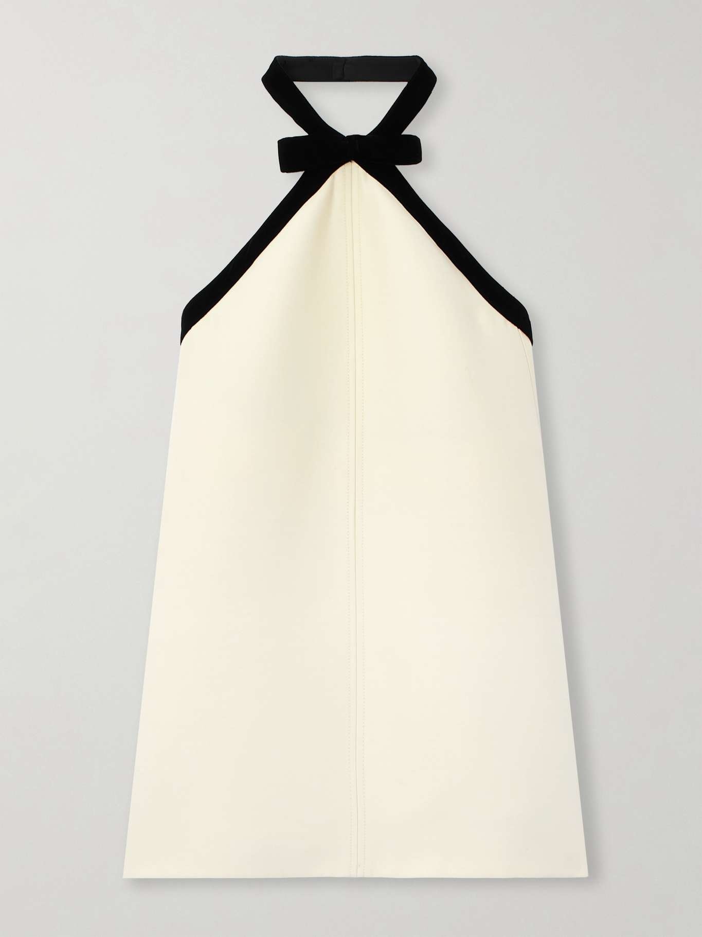 TOM FORD Bow-embellished velvet-trimmed wool and silk-blend