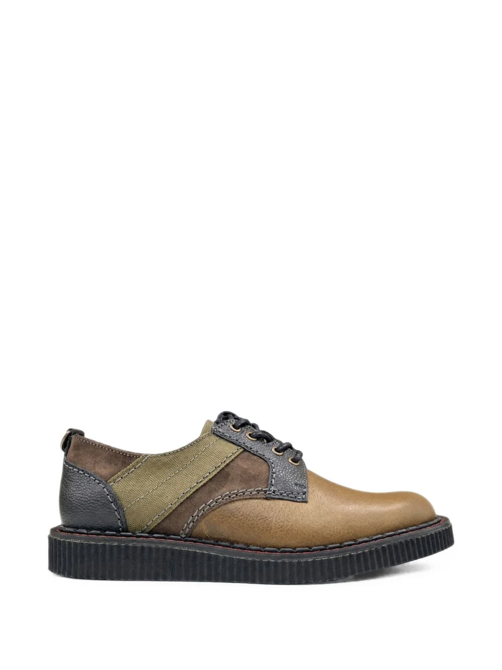 George Cox Rebel panelled lace-up derby shoes - 1