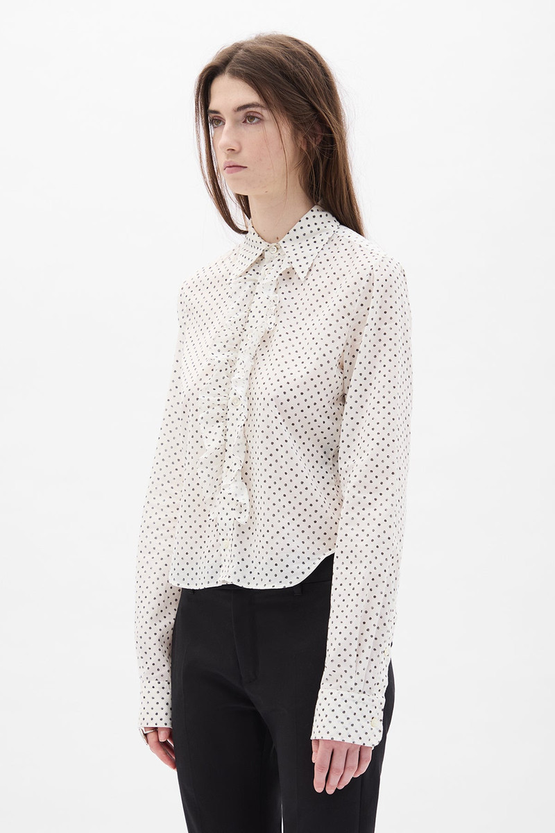 Ann Demeulemeester Erma Slim Fit Ruffled Shirt outlook
