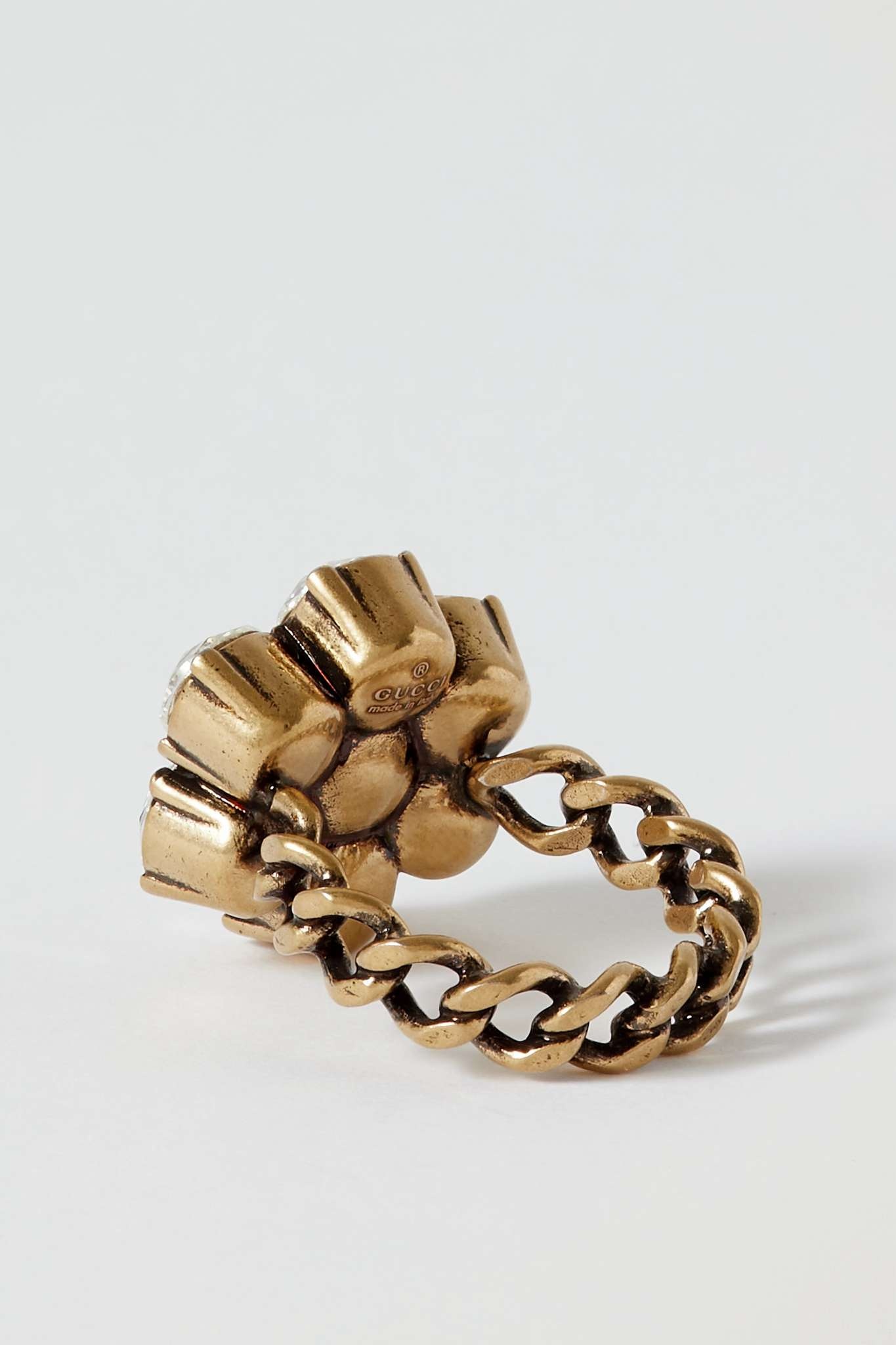 GG Marmont gold-tone crystal ring - 3