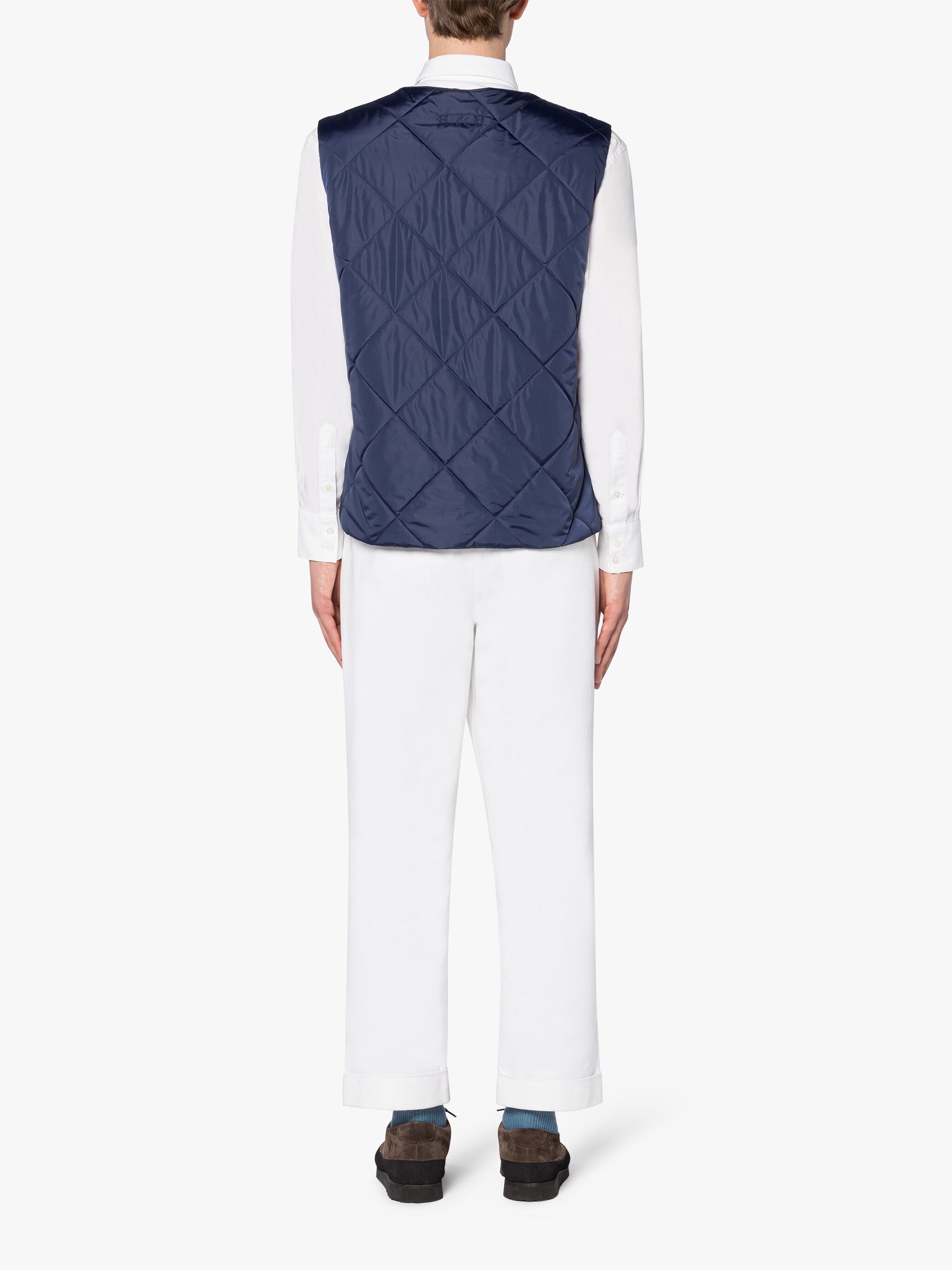 NEW HIG BLUE NYLON QUILTED LINER VEST - 3