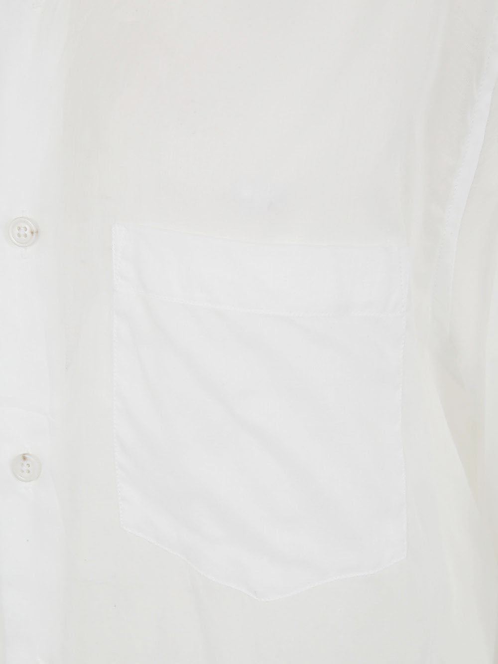 Ann Demeulemeester Women Gabi Long Relax Fit Shirt Draped On Back Light Cotton Voile White - 3