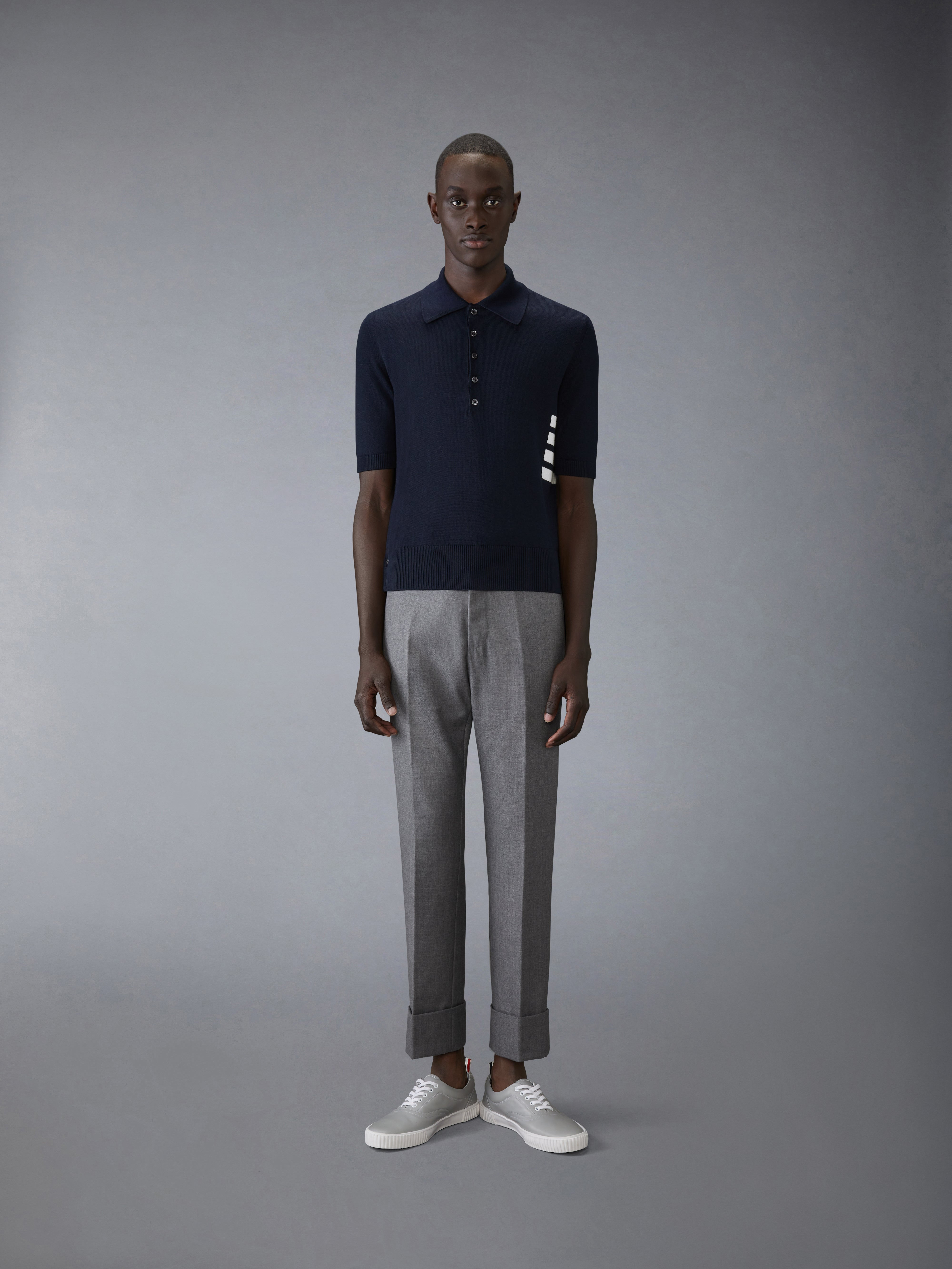 Cotton 4-Bar Relaxed Fit Polo - 4