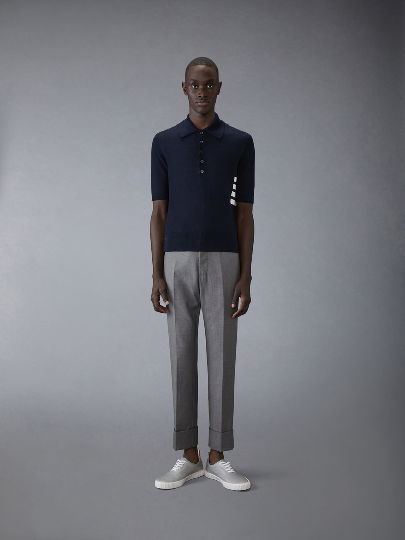 Cotton 4-Bar Relaxed Fit Polo 4