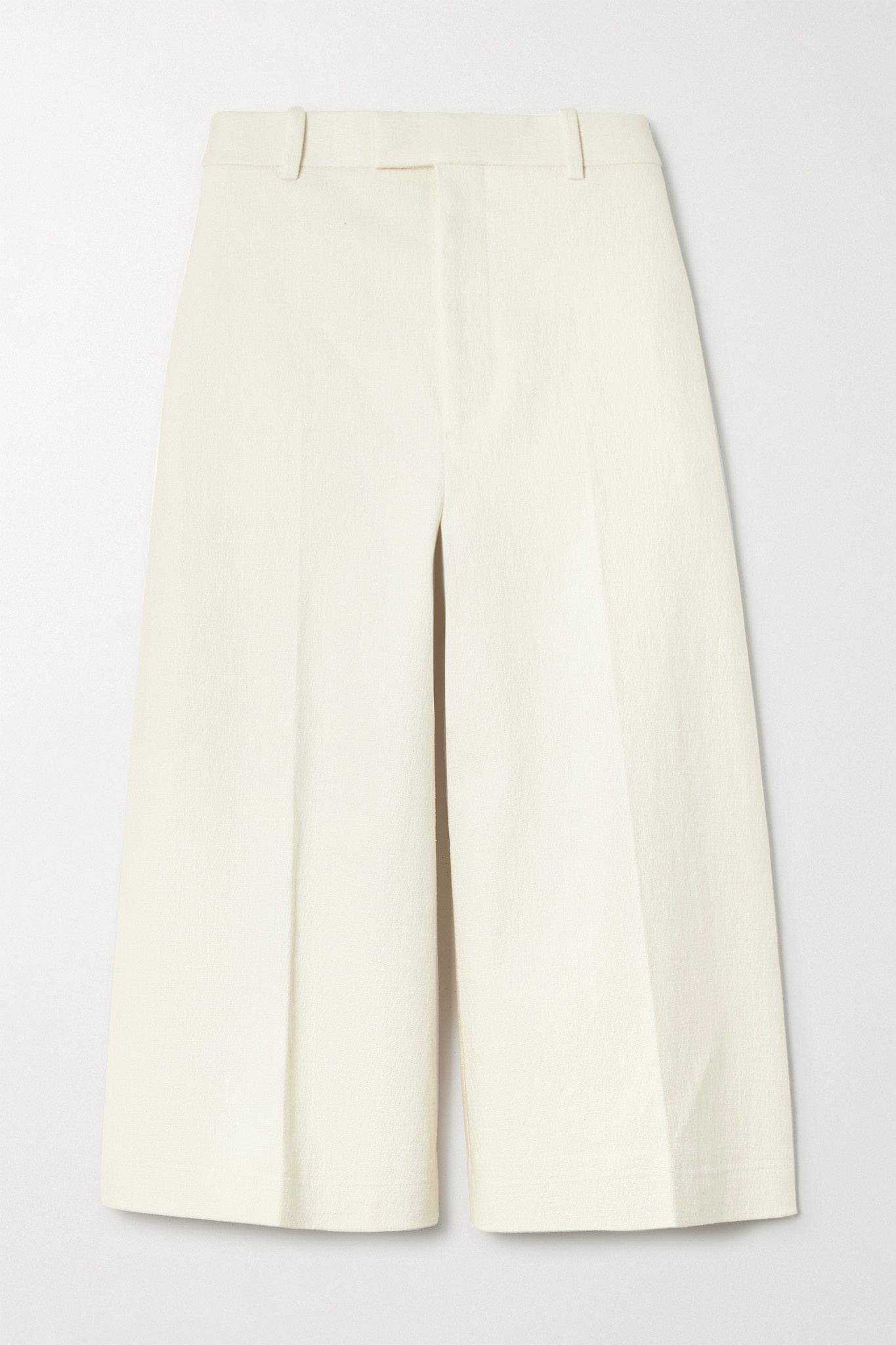 Pleated linen-blend culottes - 1