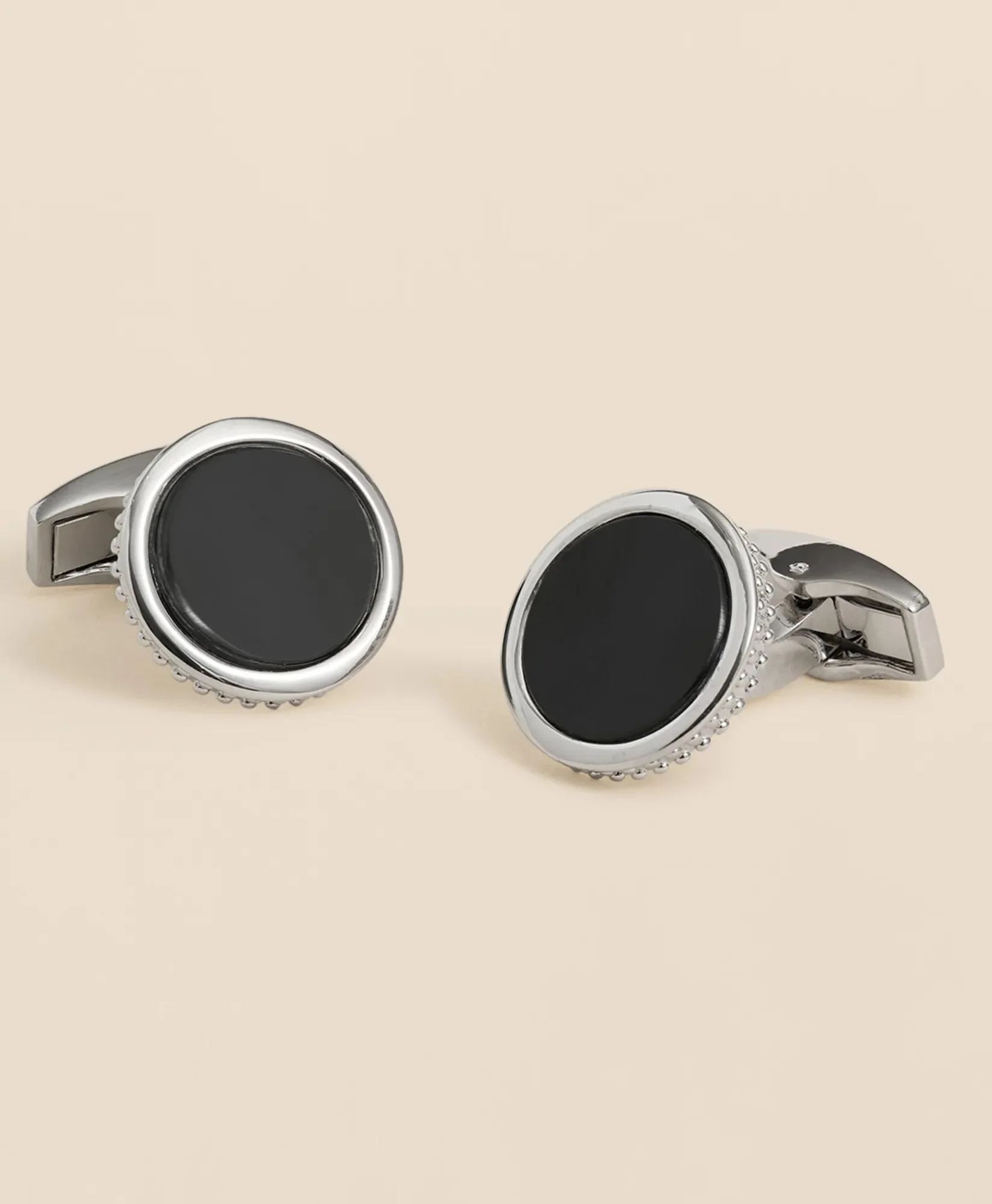 Agate Round Cufflinks - 1